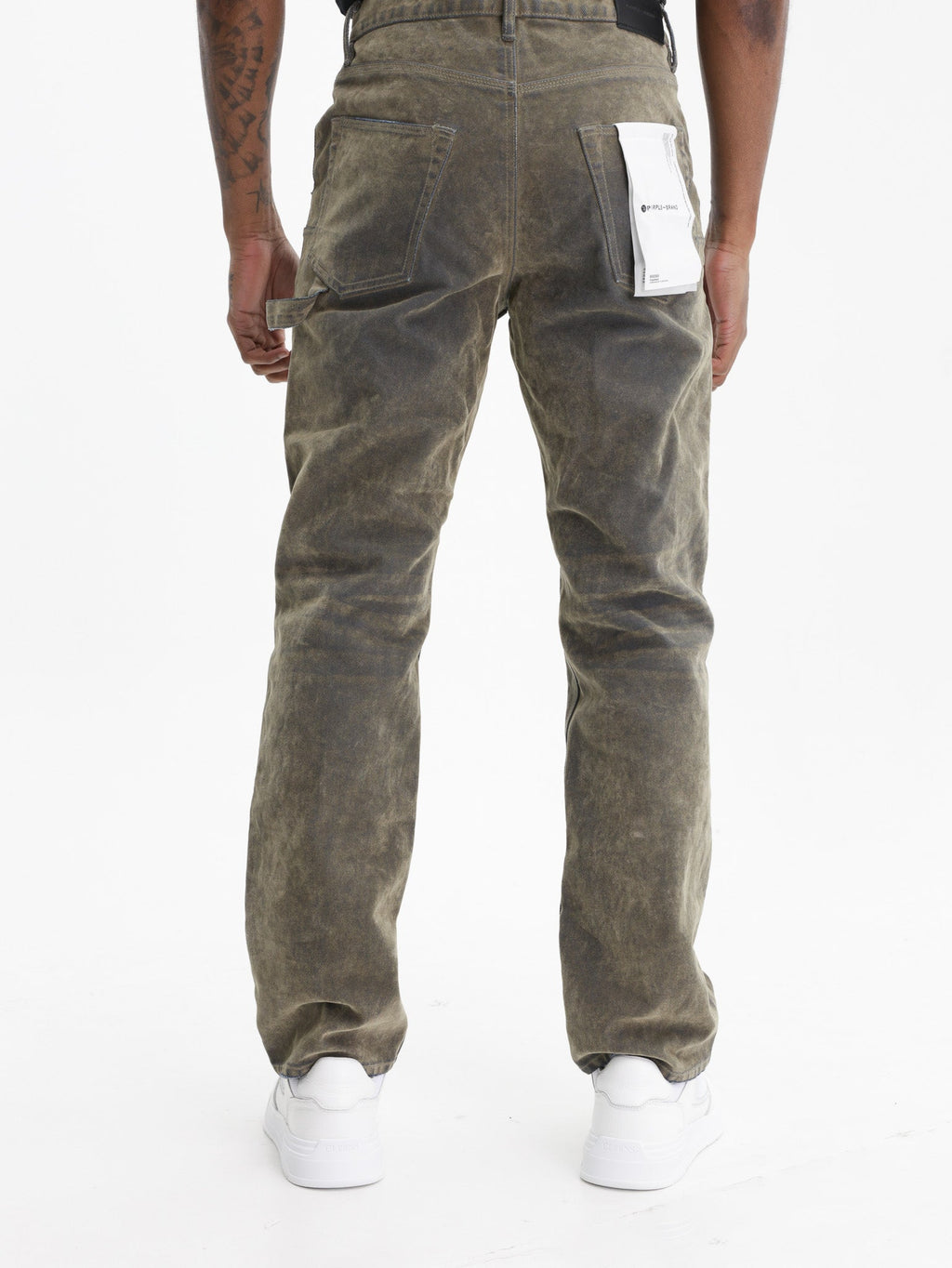 Purple Jeans Flocked Carpenter Green