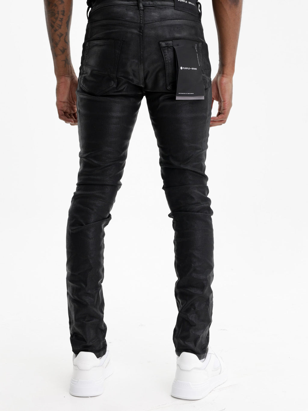 Purple Jeans Leathered Black
