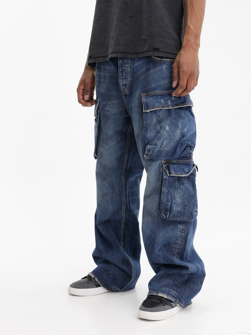 Purple Jeans Triple Pocket Cargo Indigo