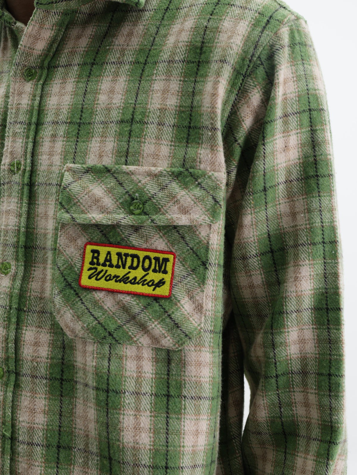 Market Shirt Check Green-Beige