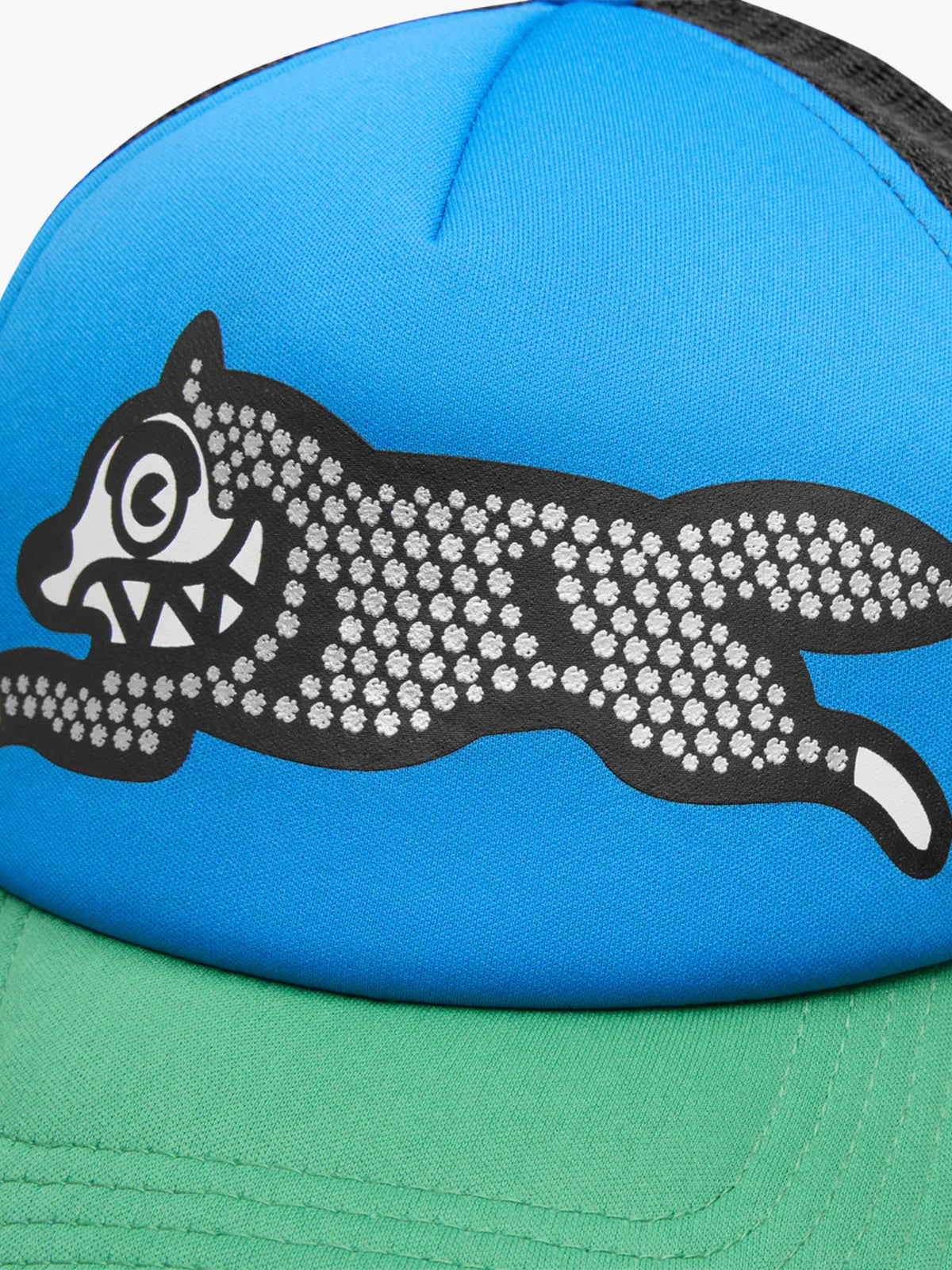 Ice-cream Cap Glitter Running Dog Blue/green