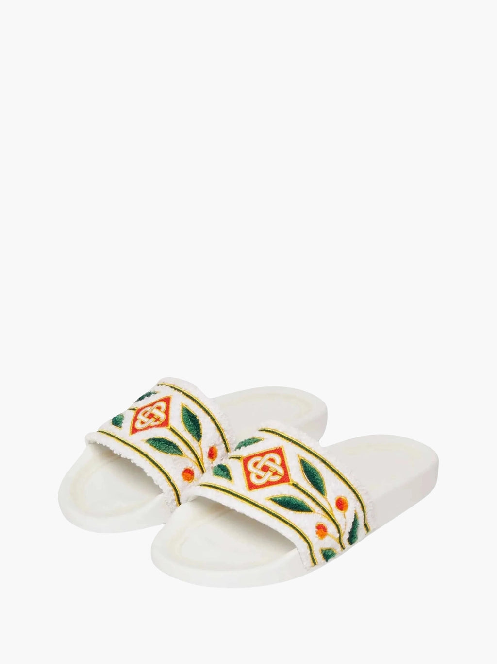 Casablanca Slides Cls21 Embroidered Terry White