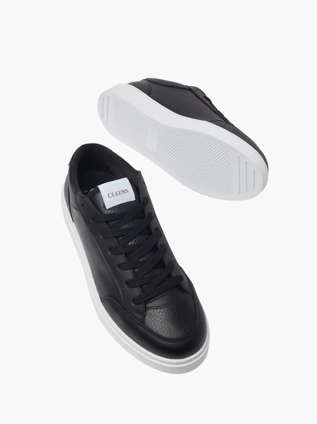 Cleens Sneakers C26 Textured Leather Black