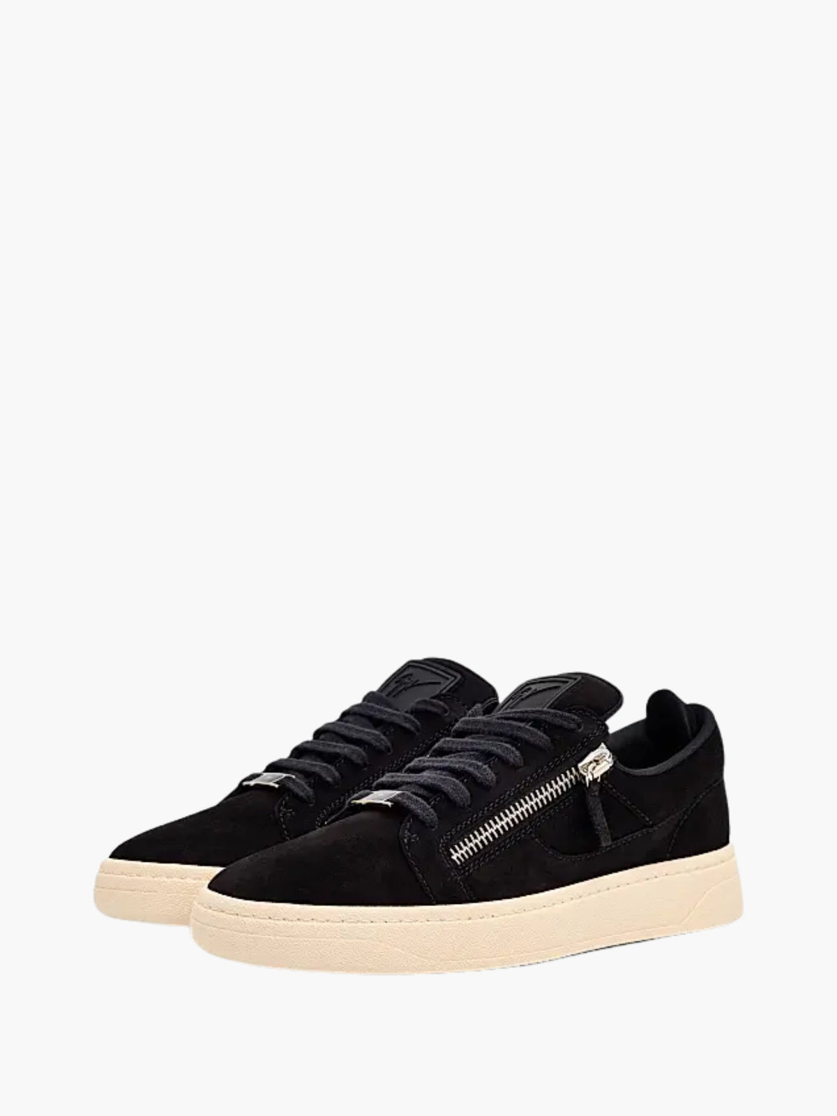 Giuseppe Zanotti Sneakers Z72 Suede Silver Zip Black