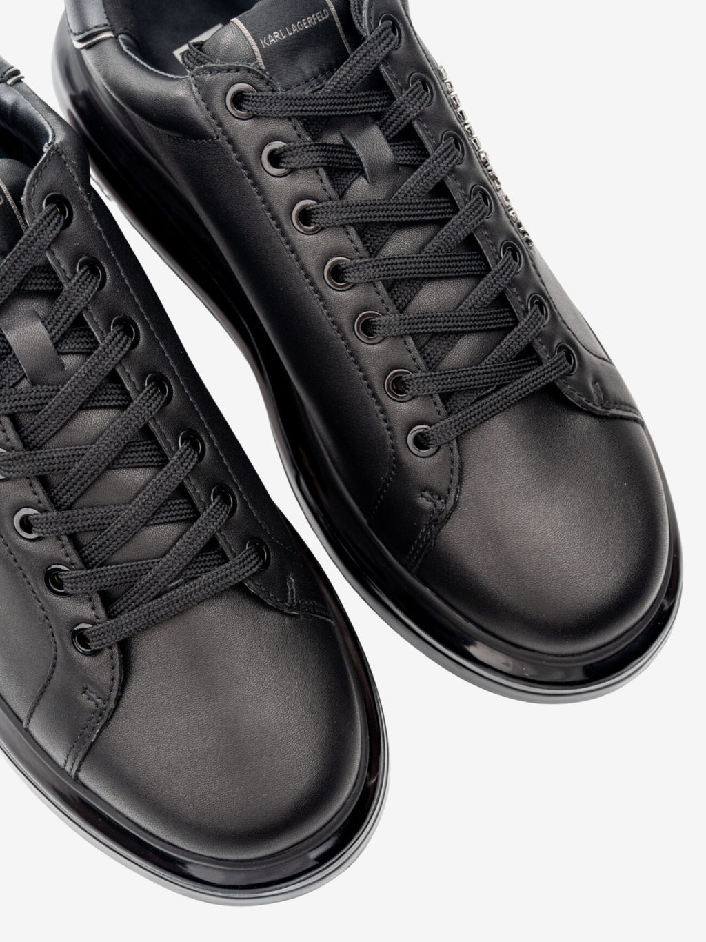 Karl Lagerfeld Sneaker Kl582 Kapri Cushion Lo Lace Lthr Black-Mono
