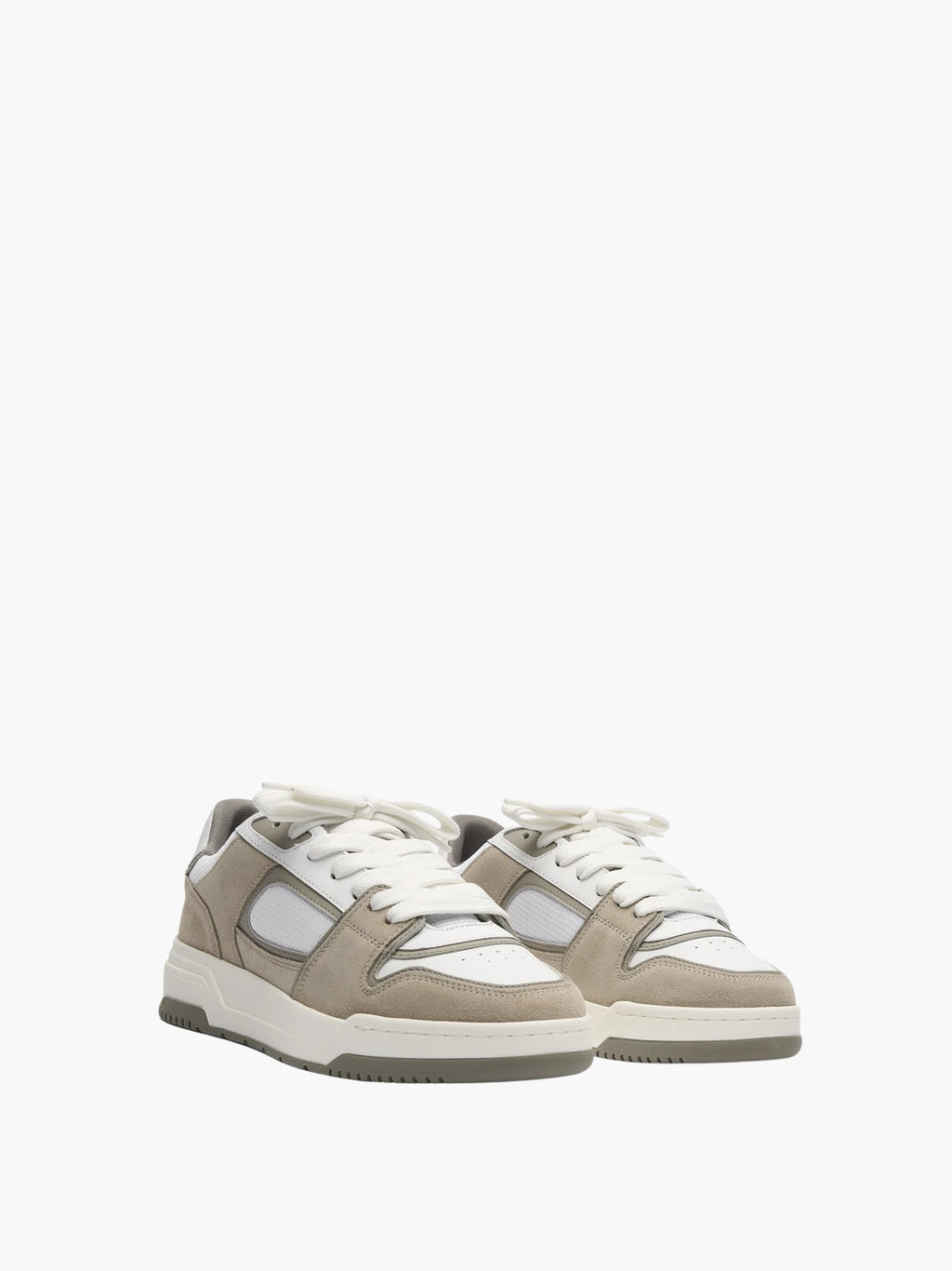 Cleens Sneakers C44 Suede Border White/Beige
