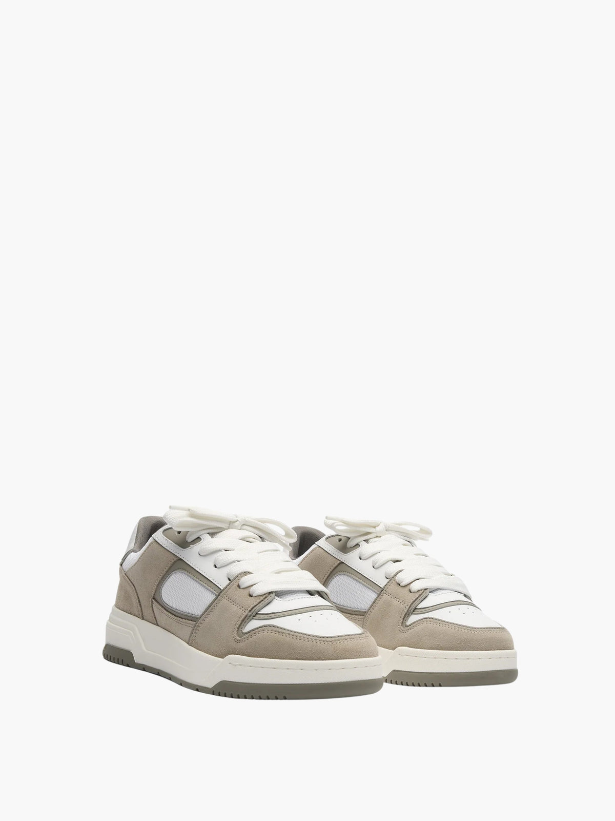 Cleens Sneakers C44 Suede Border White/Beige