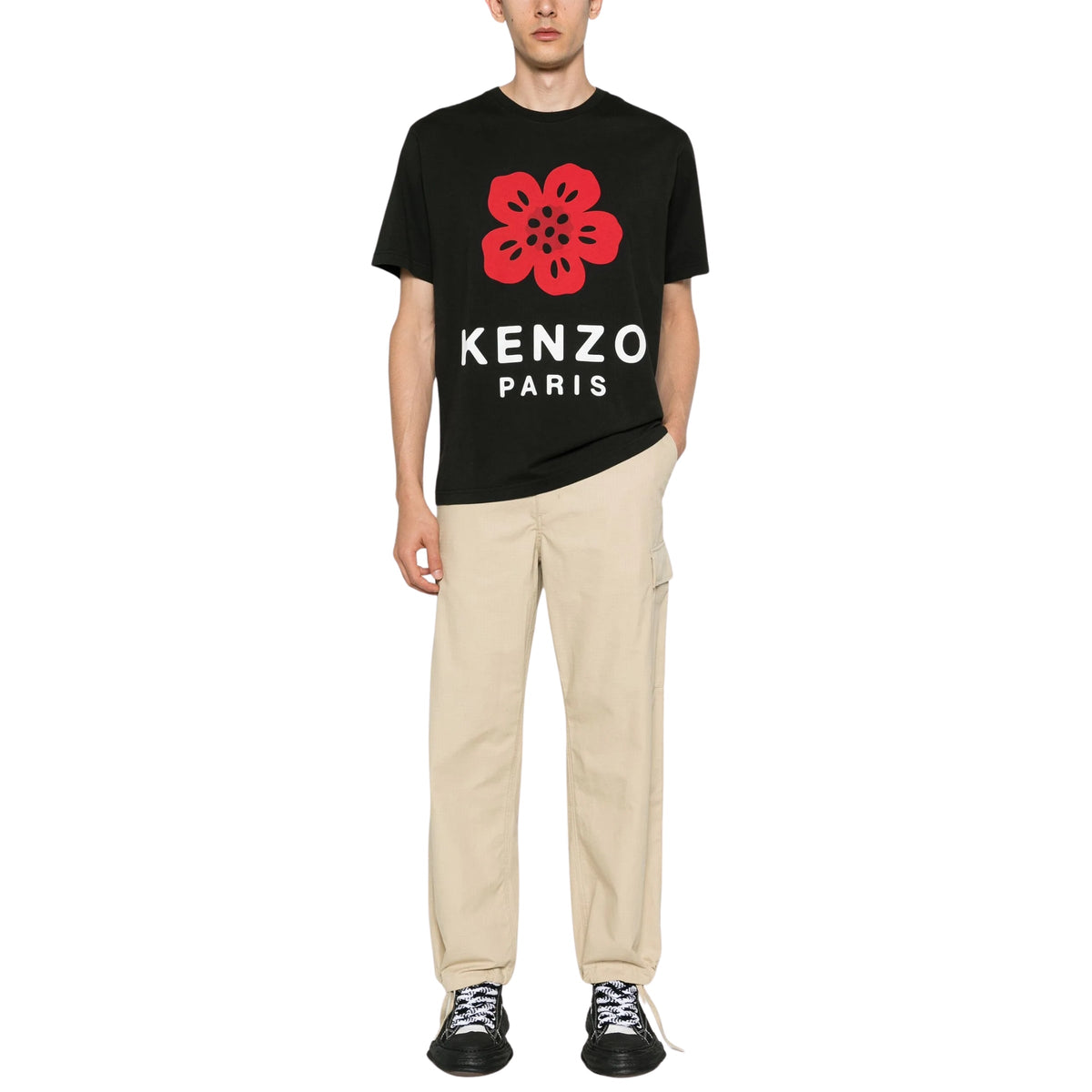 Kenzo T-Shirt Big Logo Boke Flower  Black