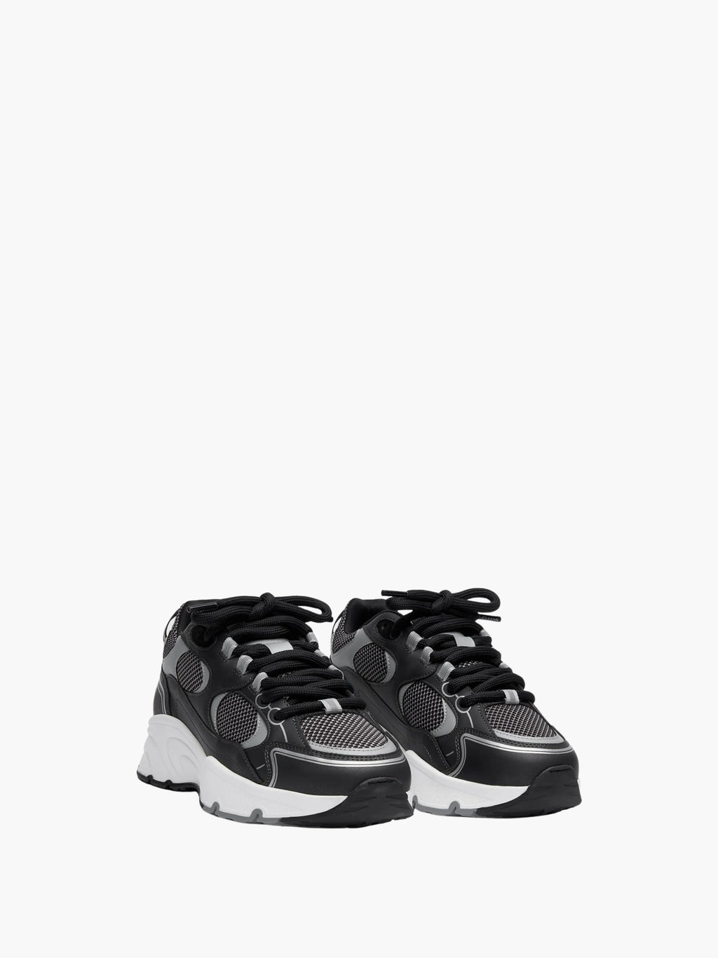 Cleens Sneakers C22 Mesh Lace Up Black