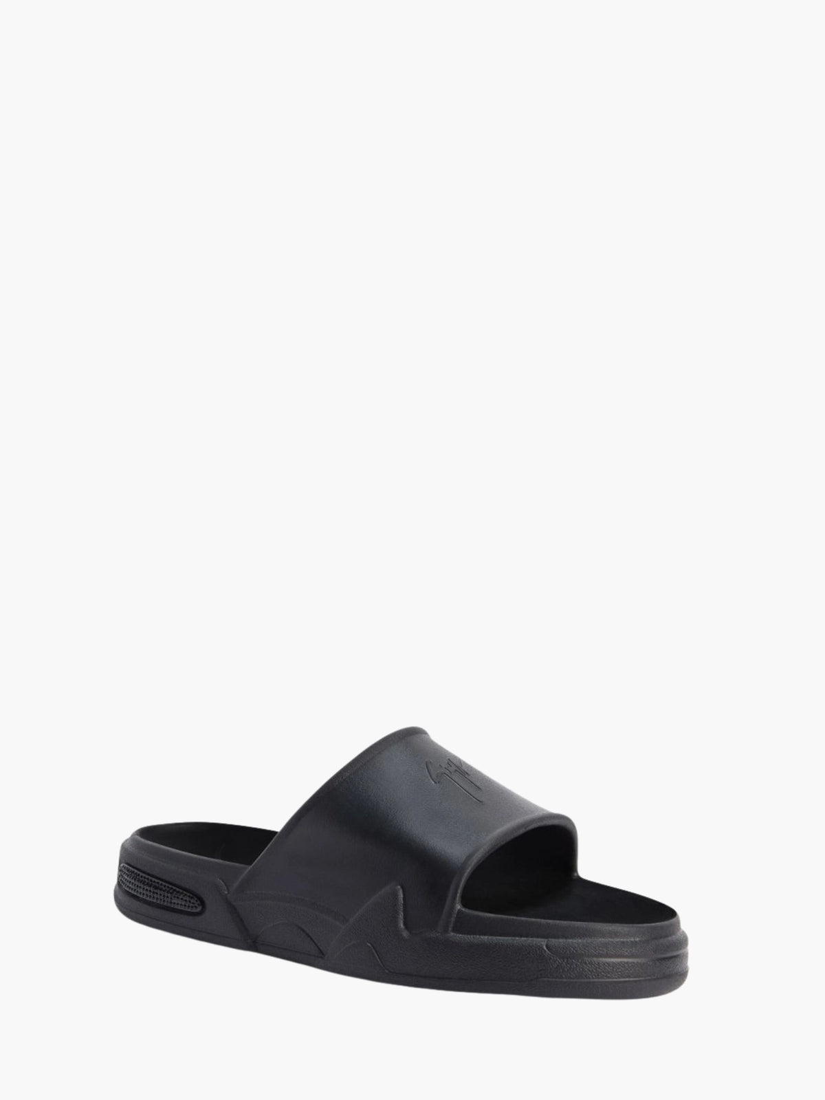 Giuseppe Zanotti Slides Zsl1 Tomia Embossed Black