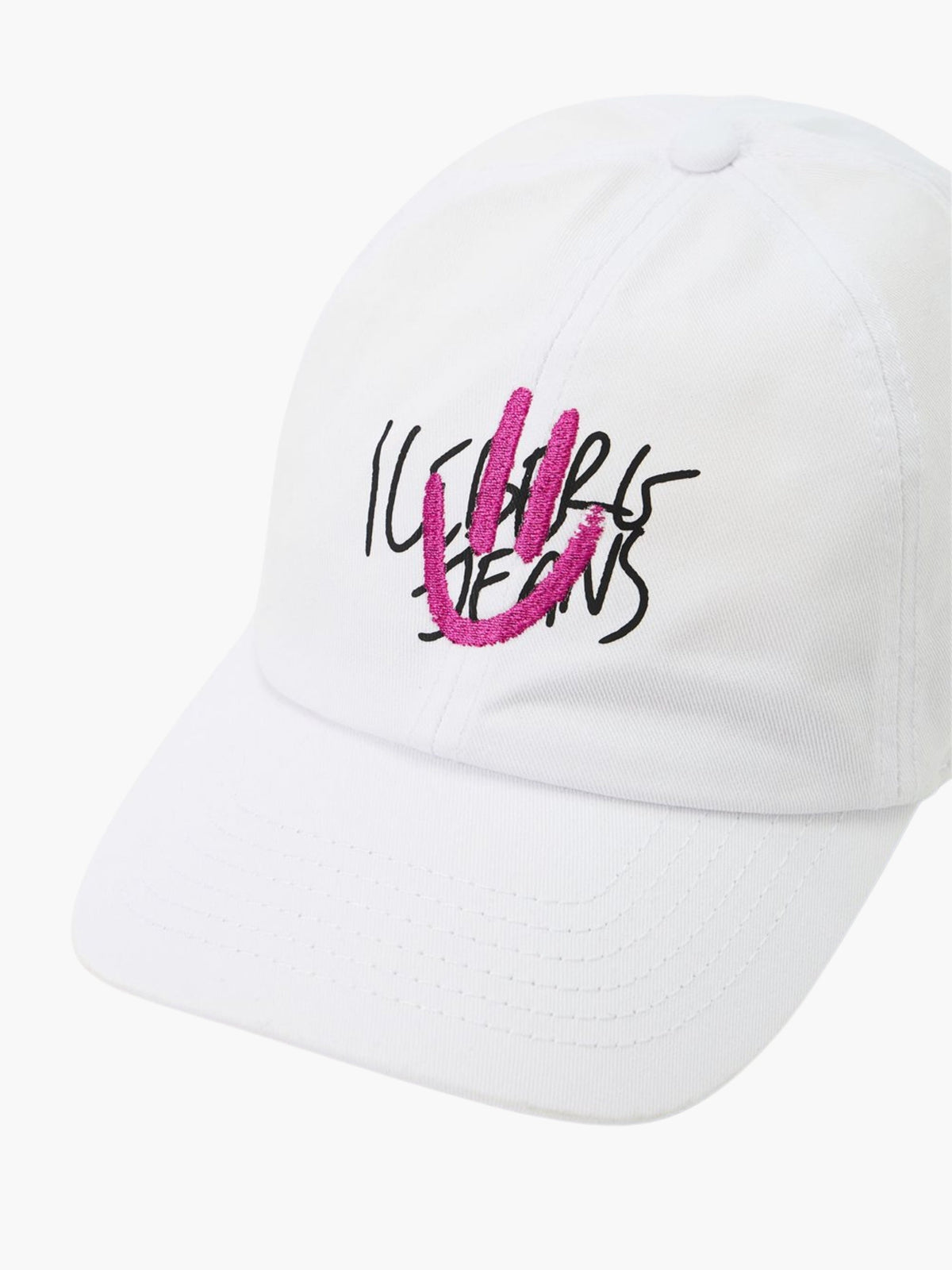 Iceberg Jeans Cap Smiley Logo Print White