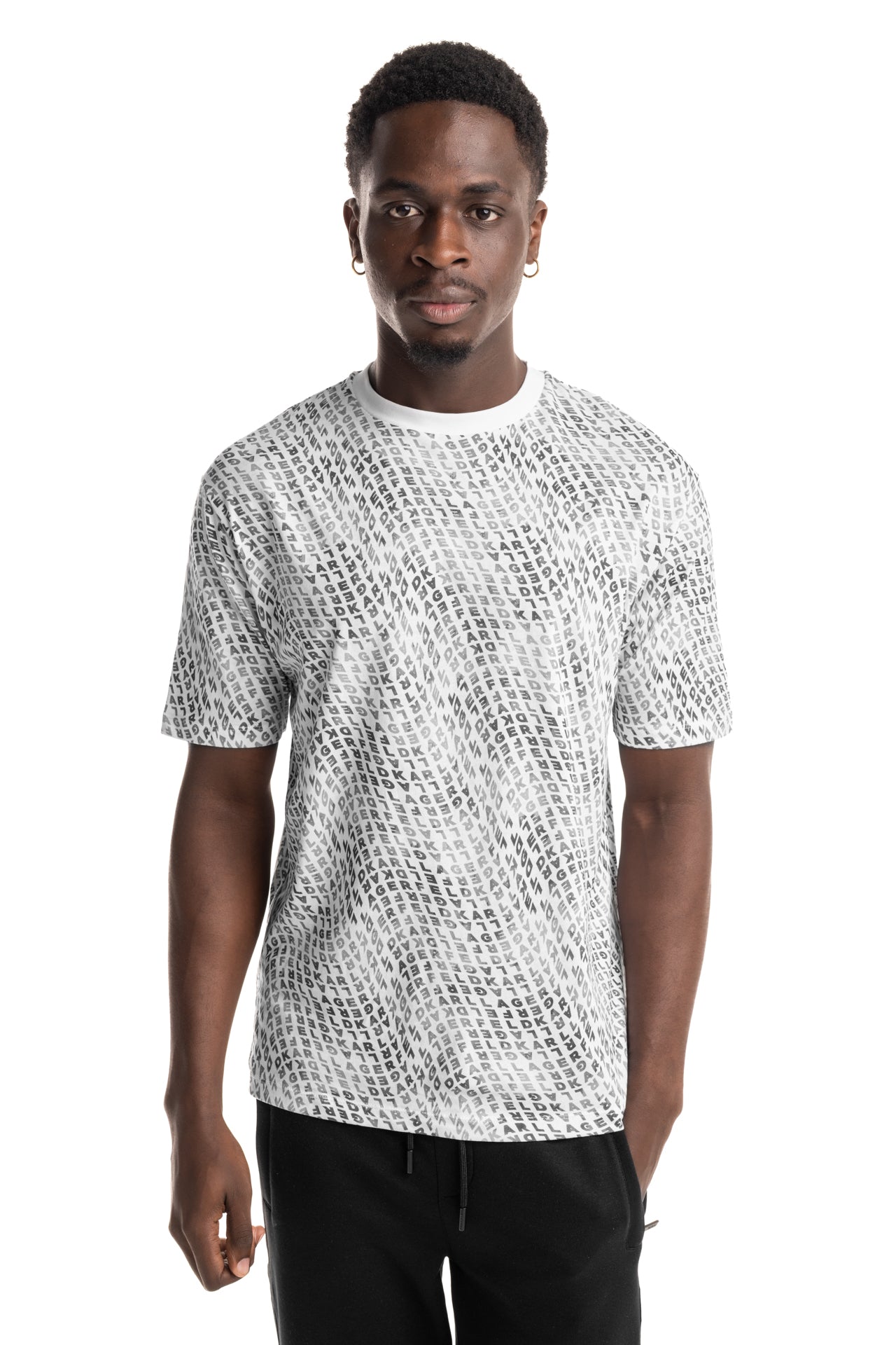 Karl Lagerfeld Mens Crewneck T Shirt White | 755143562224-10