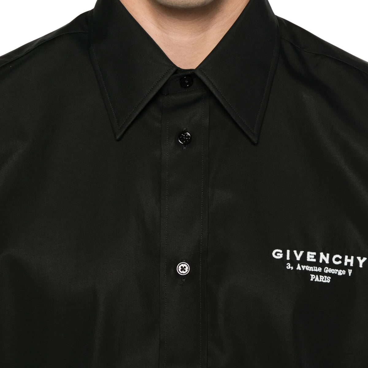 Givenchy Shirt Long Sleeve Logo Black
