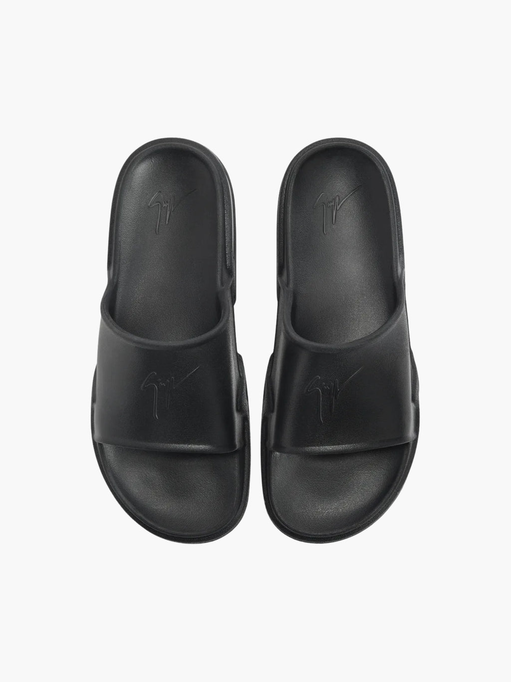Giuseppe Zanotti Slides Zsl1 Tomia Embossed Black