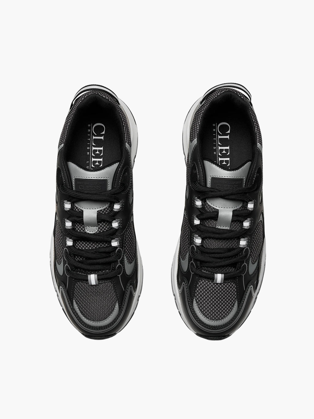 Cleens Sneakers C22 Mesh Lace Up Black