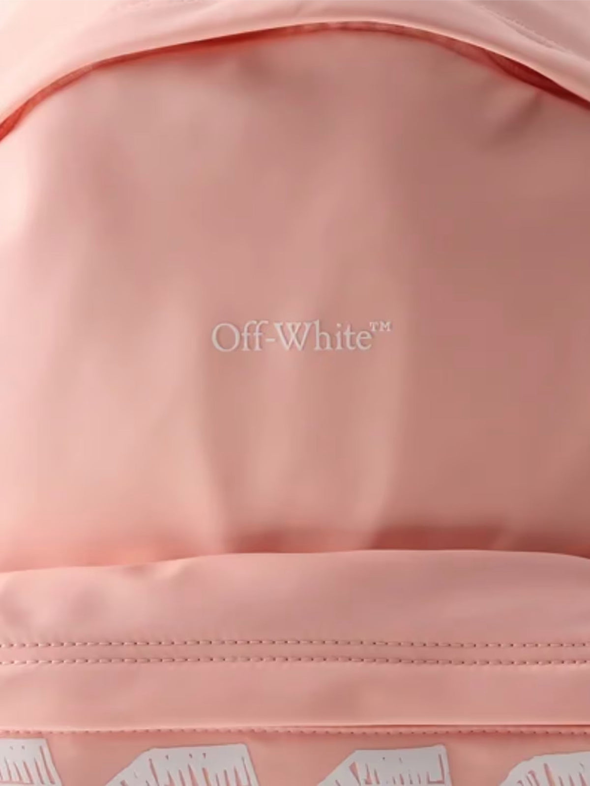 Off-White Bag White Stripe Print Pink