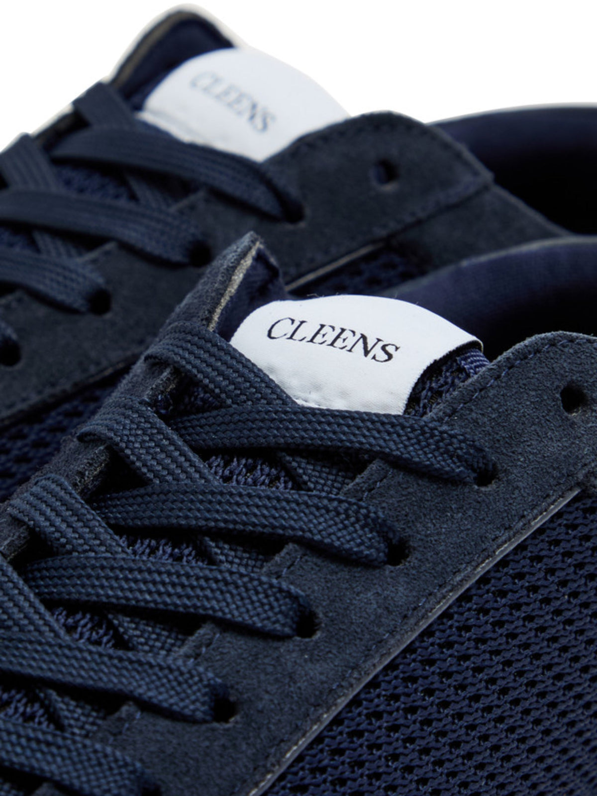 Cleens Sneakers C24 Mesh Suede Lace Up Midnight Blue