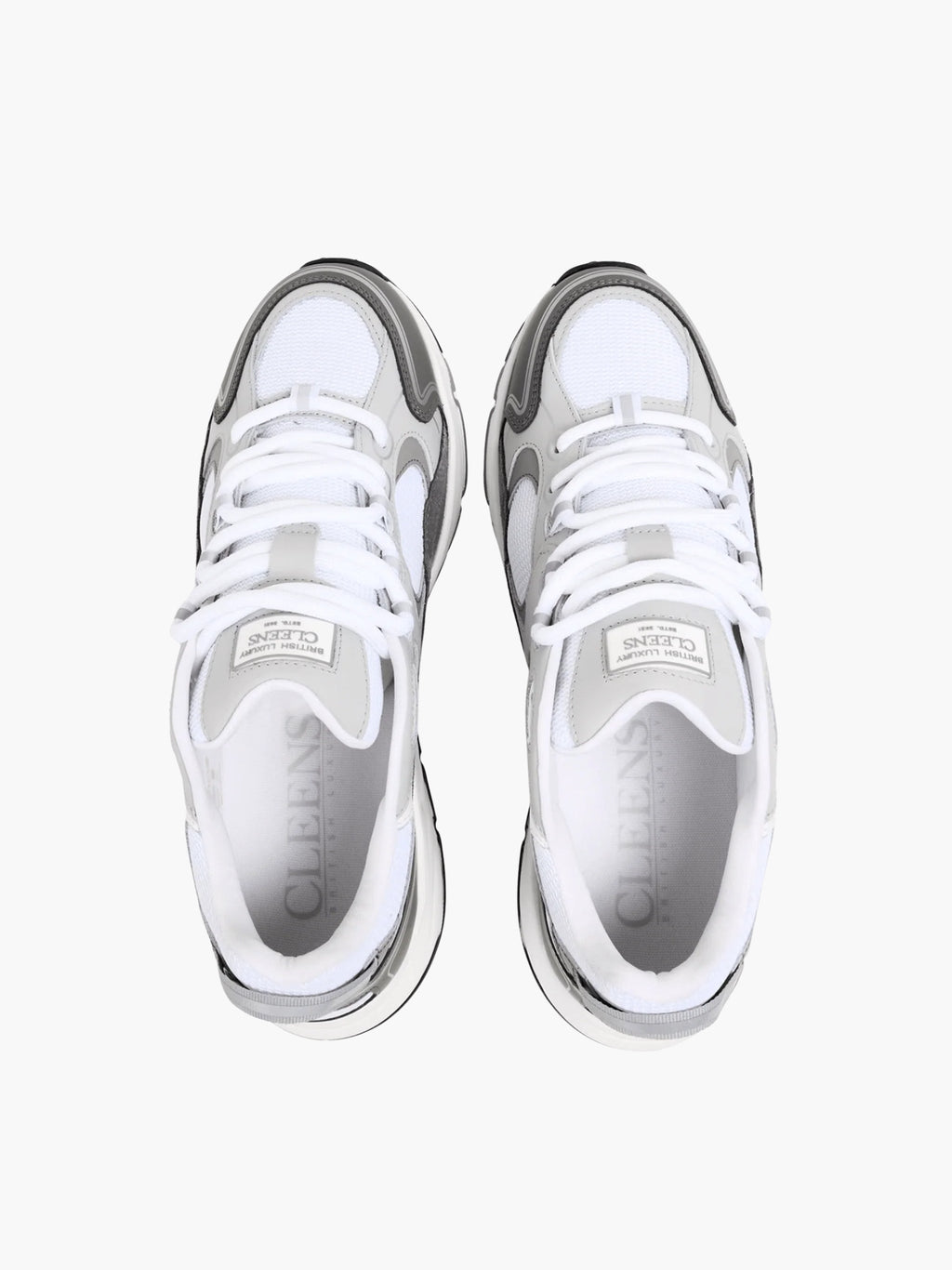 Cleens Sneakers C21 Border Lace Up White/Grey