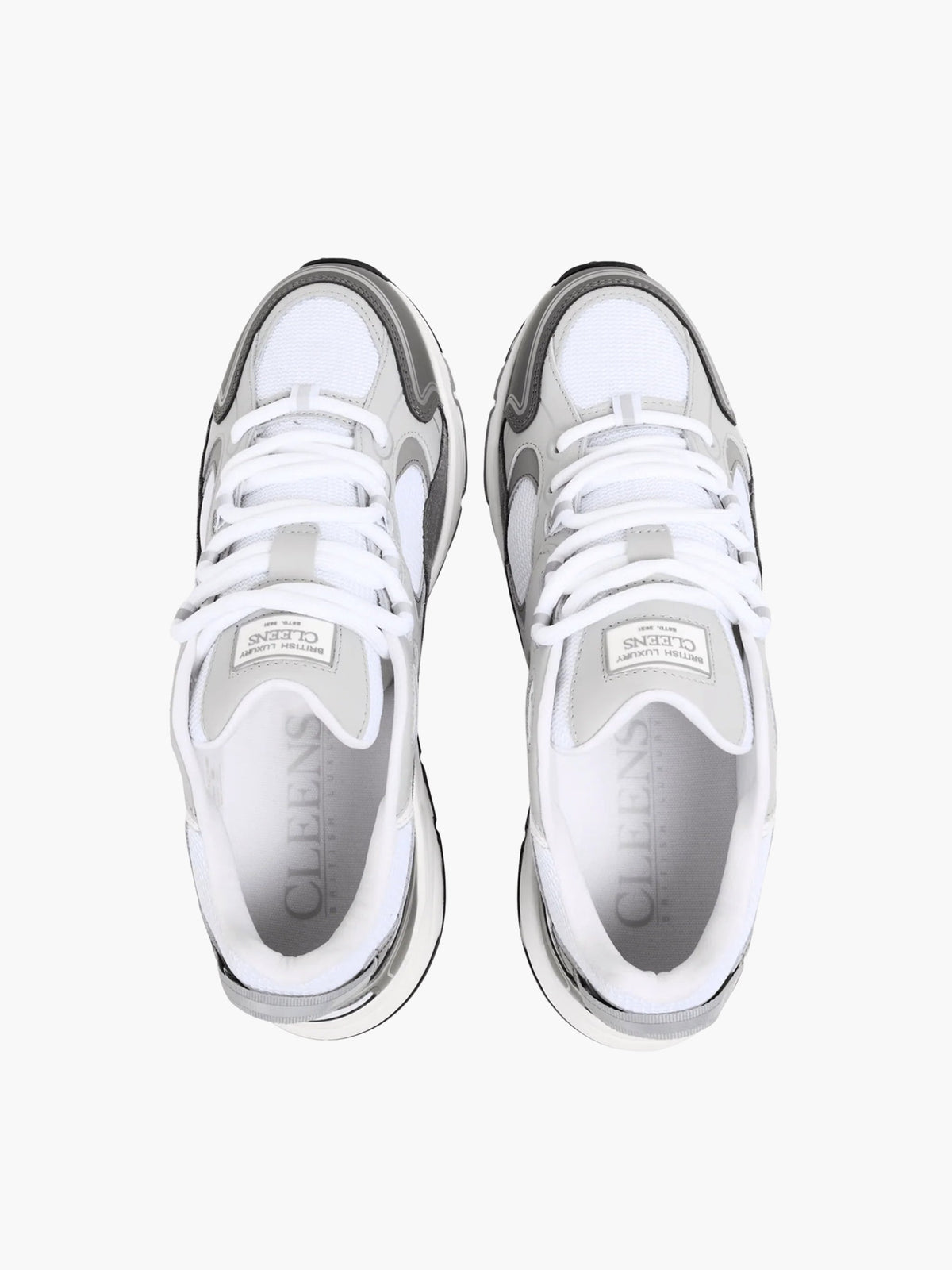 Cleens Sneakers C21 Border Lace Up White/Grey