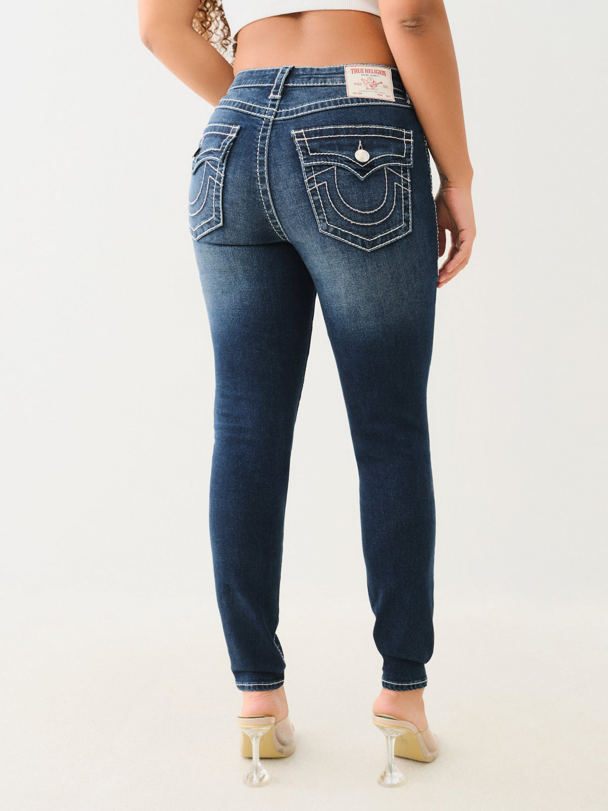 True Religion Halle Big T Hr Flap Skinny Dark Hibernation Wash