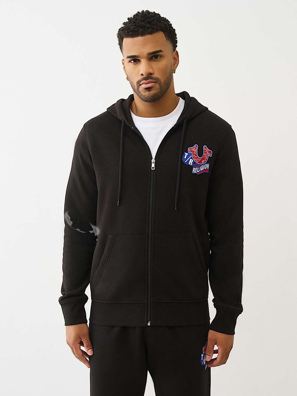 TRUE RELIGION JACKET PATCH EMB JET BLACK