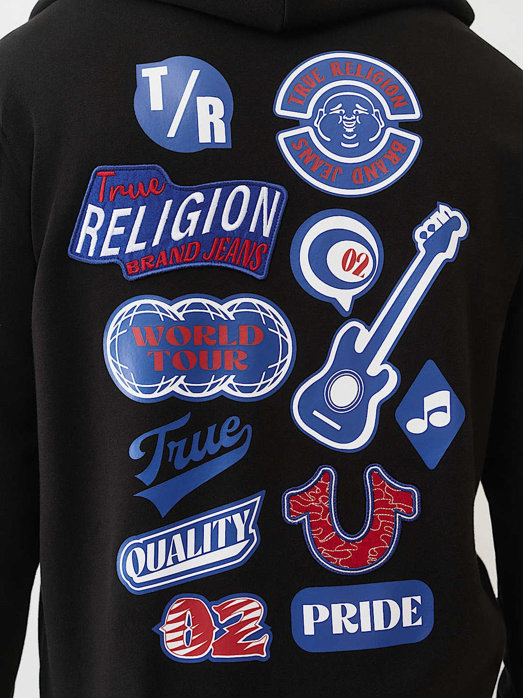 TRUE RELIGION JACKET PATCH EMB JET BLACK