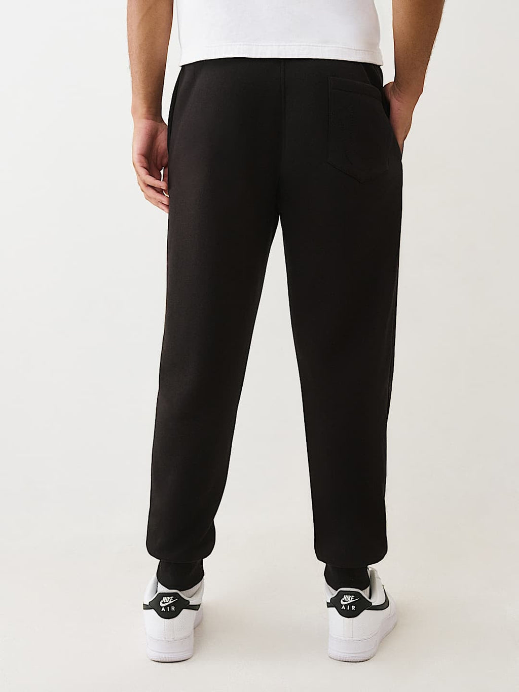 TRUE RELIGION JOGGER EMB PATCH HS JET BLACK