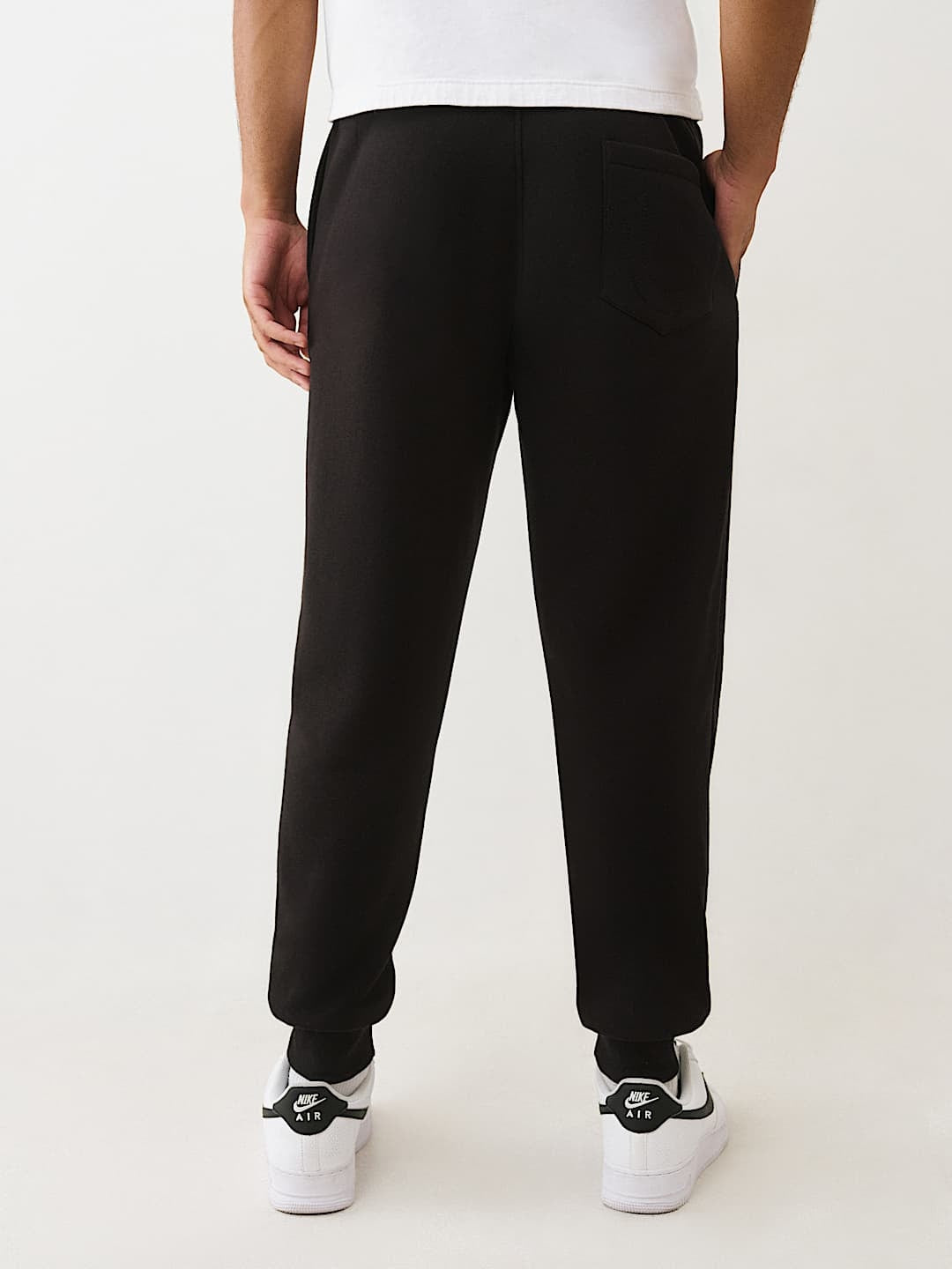 TRUE RELIGION JOGGER EMB PATCH HS JET BLACK