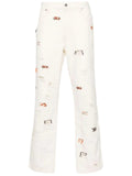 Isabel Marant Pants Juro Allover Print Ecru