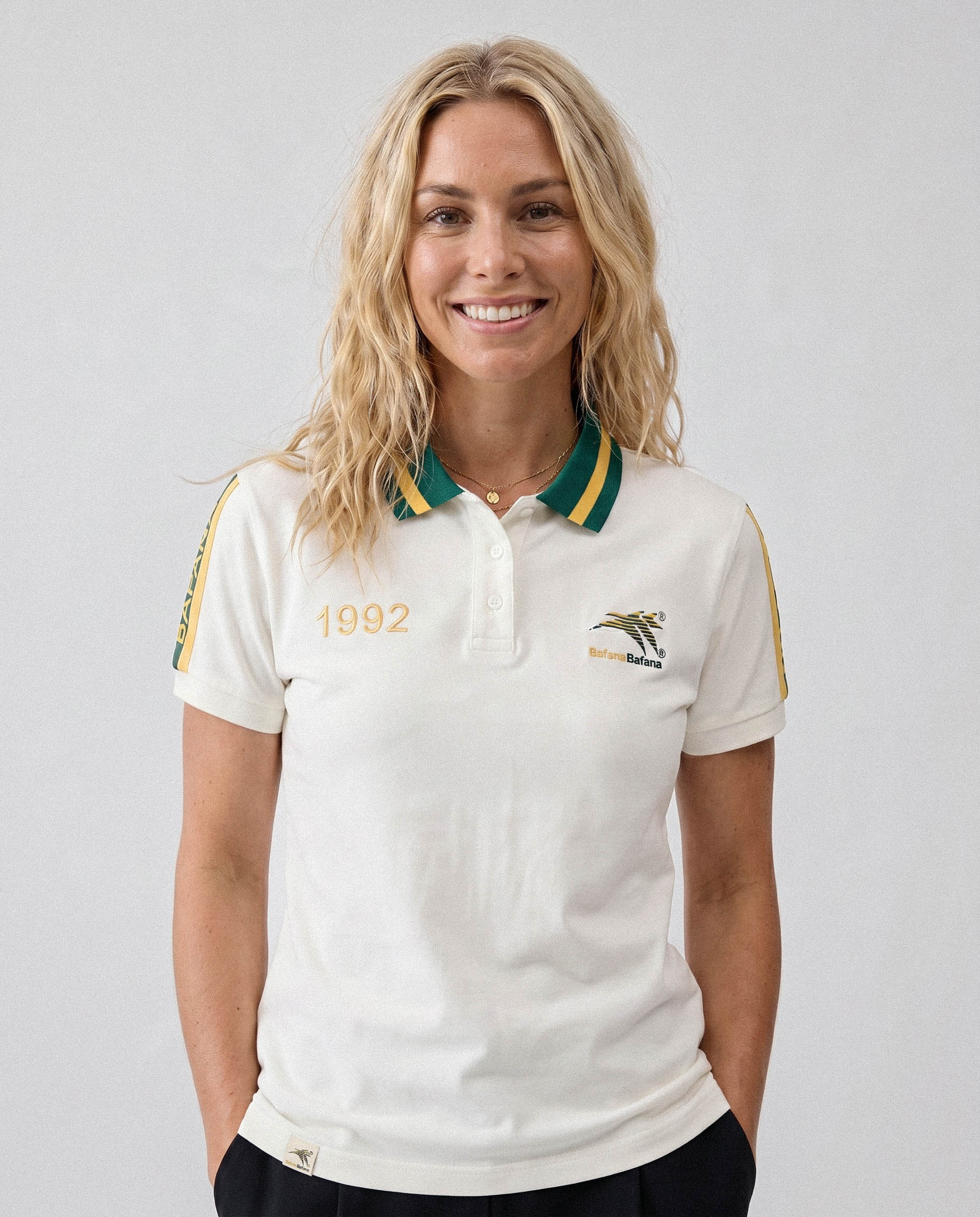 Bafana Bafana Premium Pique SS Polo White