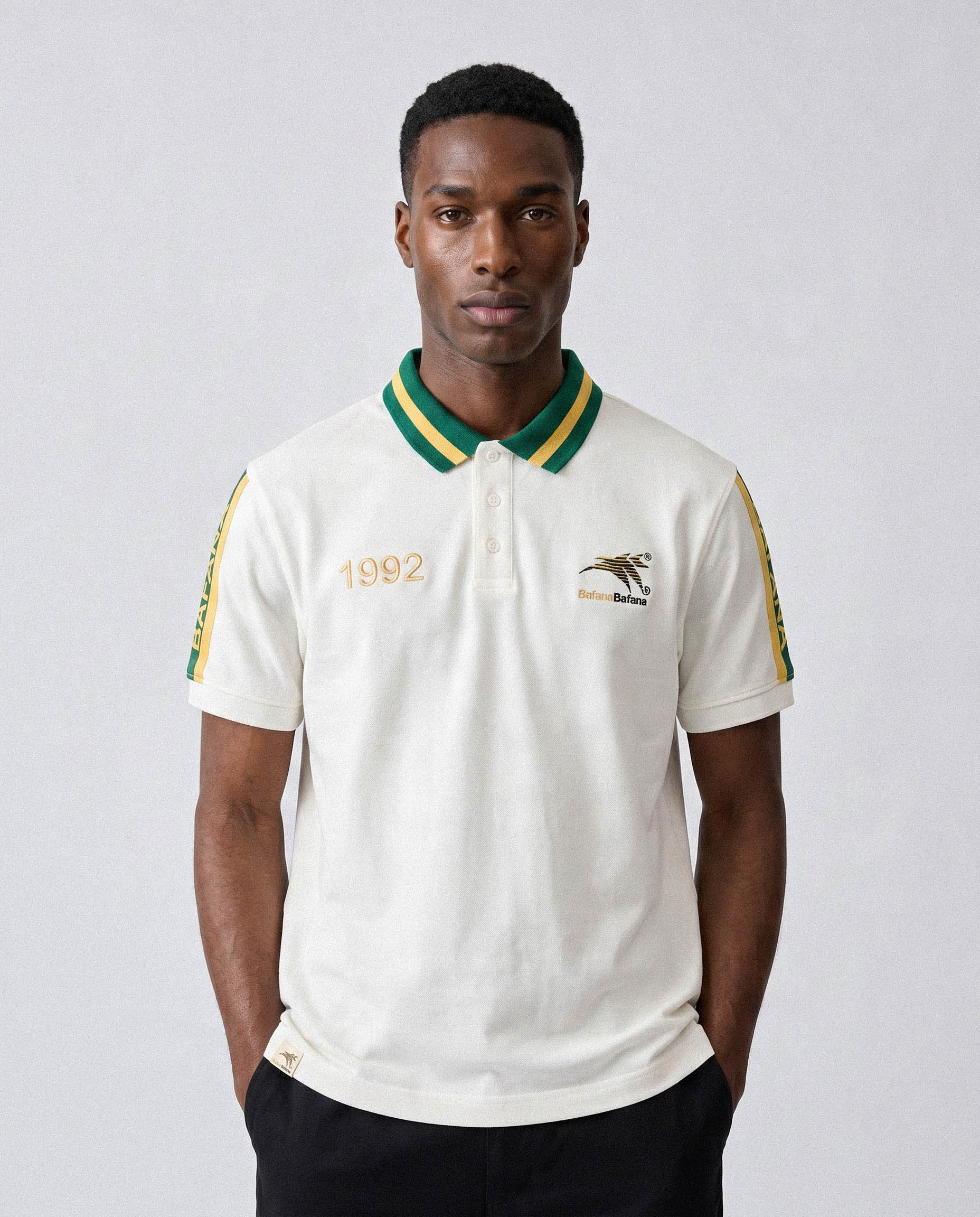 Bafana Bafana Premium Pique SS Polo White
