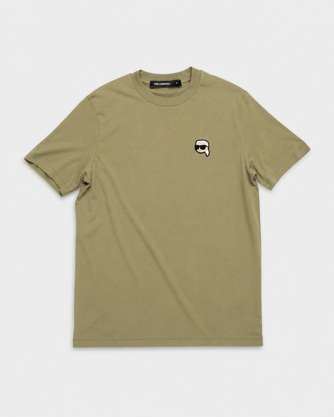 (Core) Karl Lagerfeld Mens Crewneck T Shirt Olive | 755710562224-550