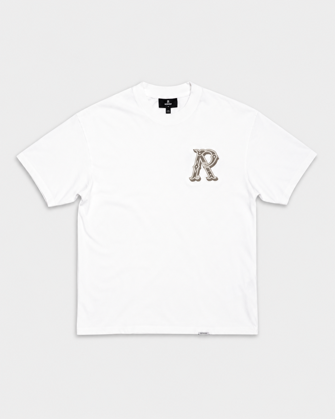 Represent Men's Western Initial T Shirt | MLM100595-72-Flat White