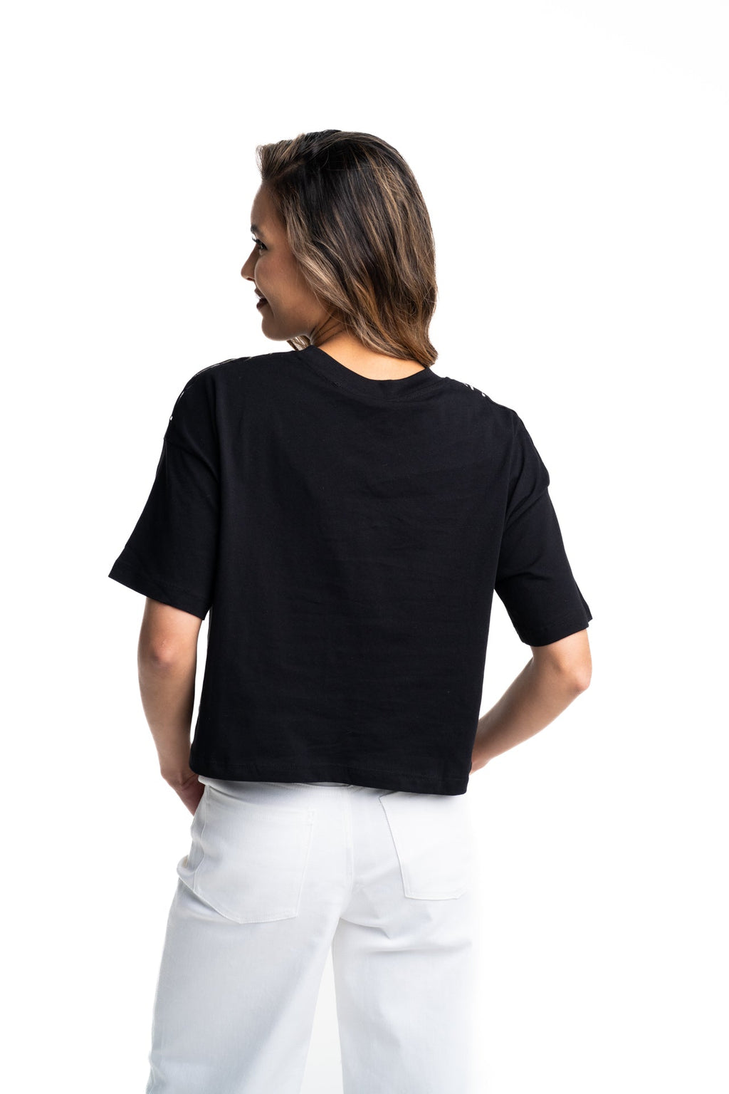 County of Milan Ladies Crop Sweater | 26ECM30115-Black