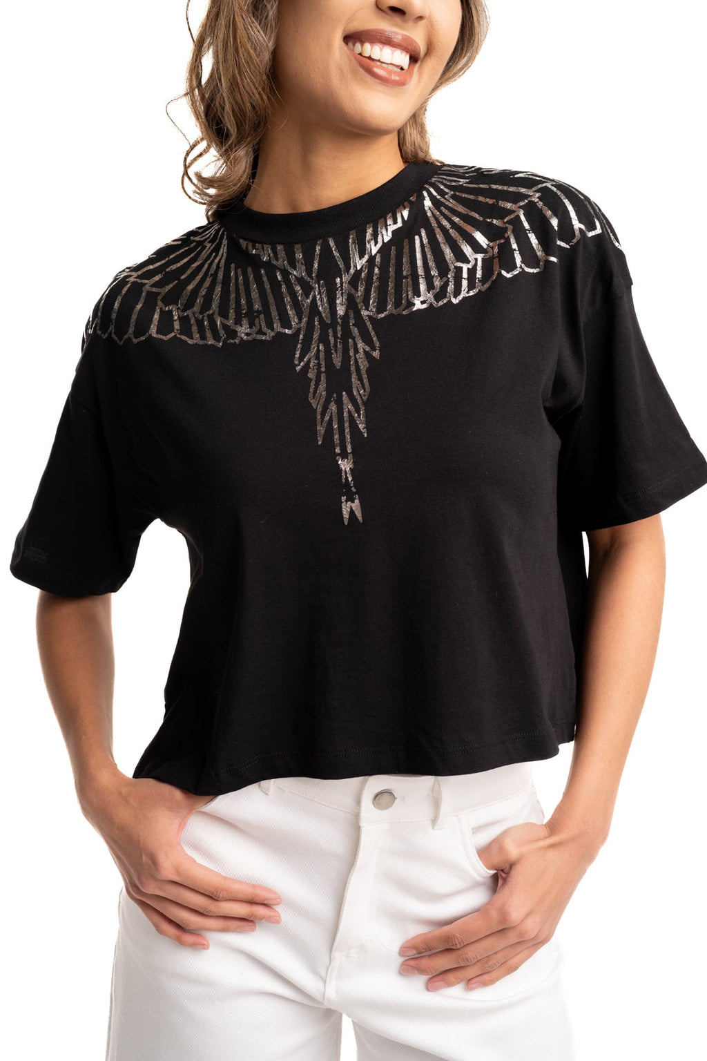 County of Milan Ladies Crop Sweater | 26ECM30115-Black