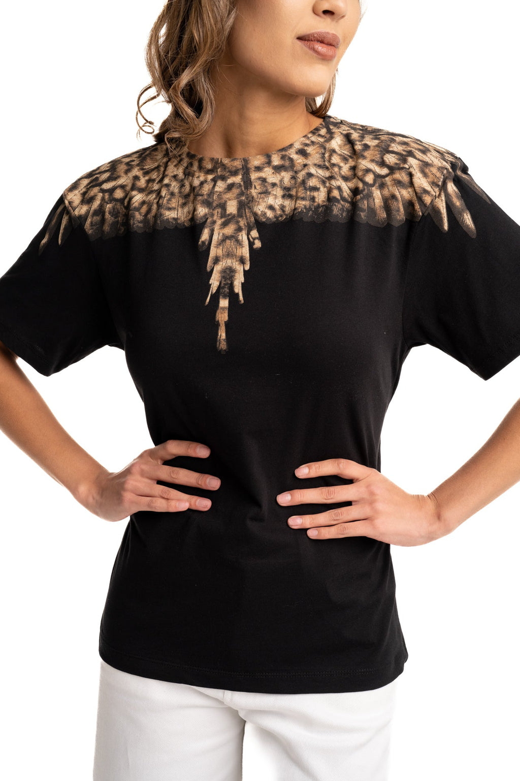 County of Milan Ladies T Shirt | 26ECM30166-Black Animal Print
