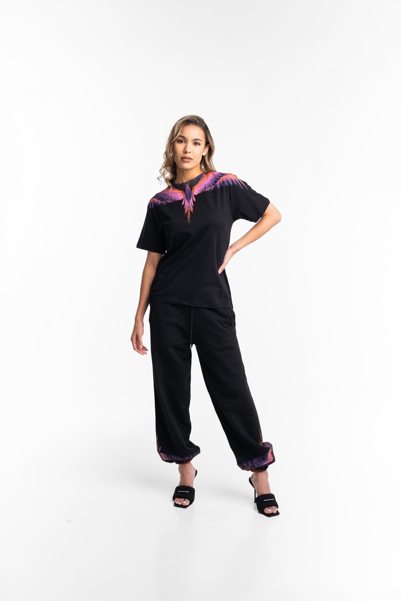 County of Milan Ladies T Shirt | 26ECM30102-Black/Orange