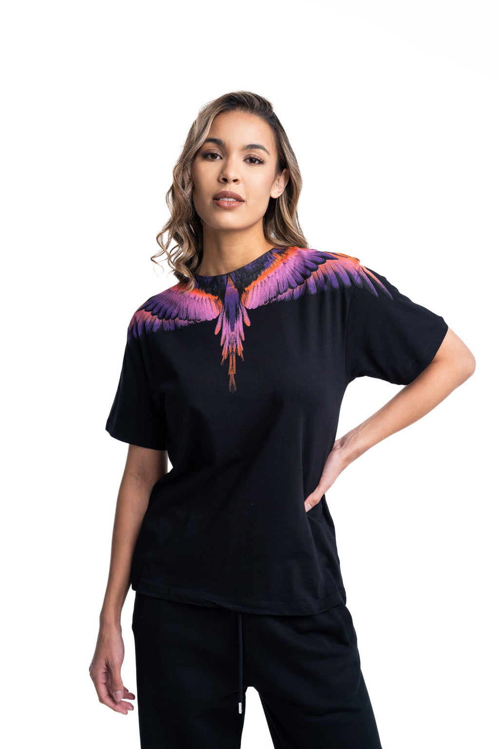County of Milan Ladies T Shirt | 26ECM30102-Black/Orange