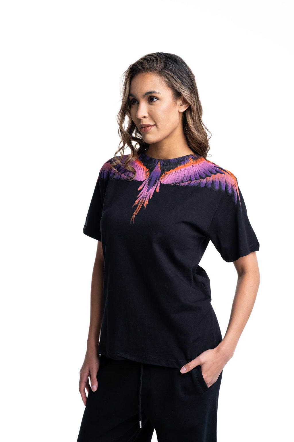 County of Milan Ladies T Shirt | 26ECM30102-Black/Orange