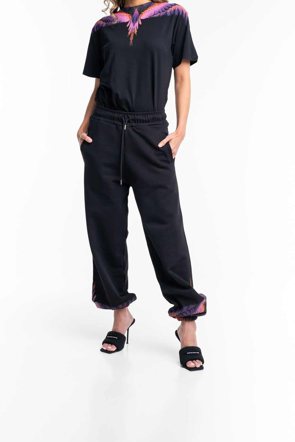County of Milan Ladies Pants | 26ECM30107-Black/Orange