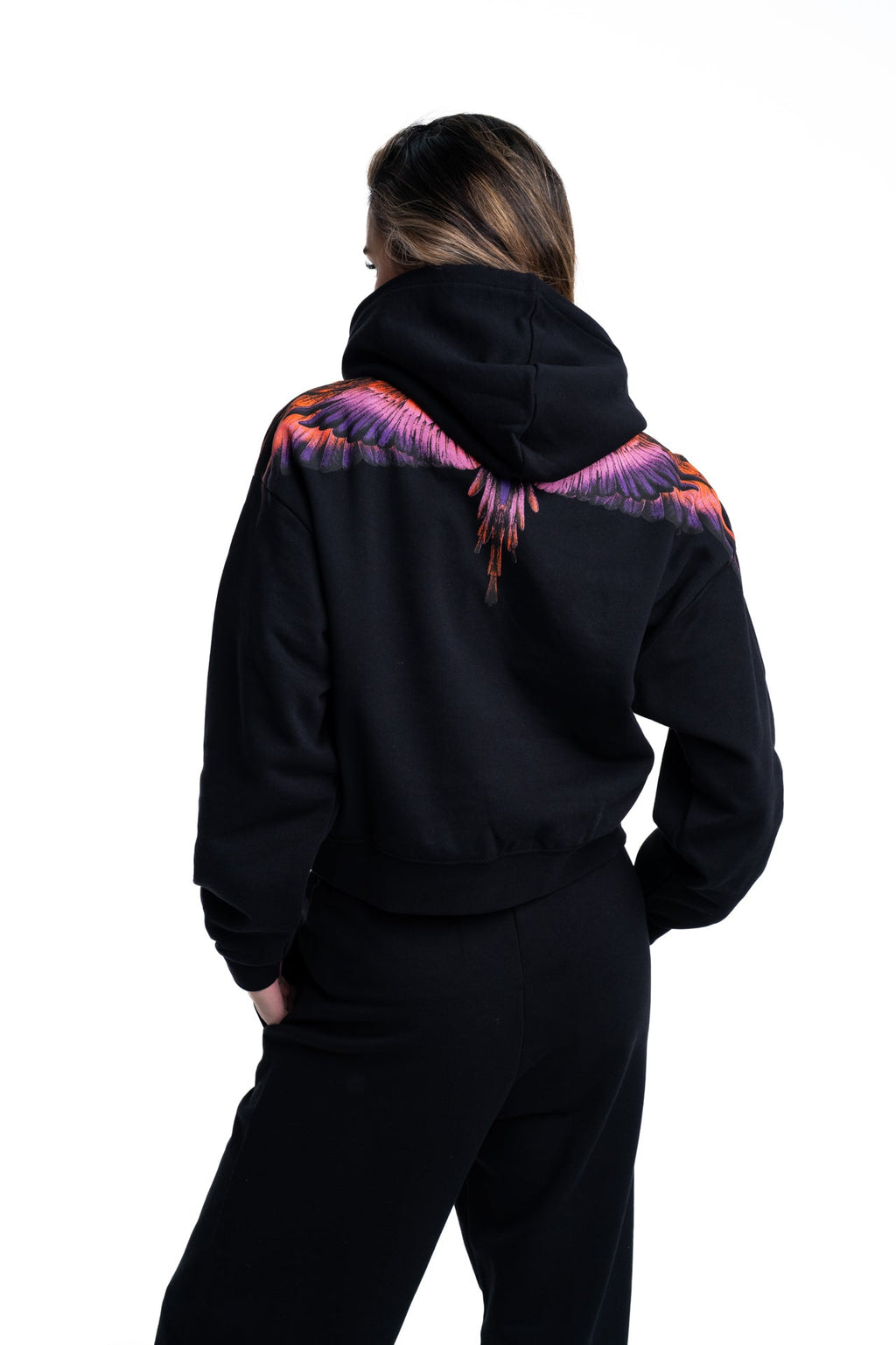 County of Milan Ladies Crop Sweater | 26ECM30100-Black/Orange