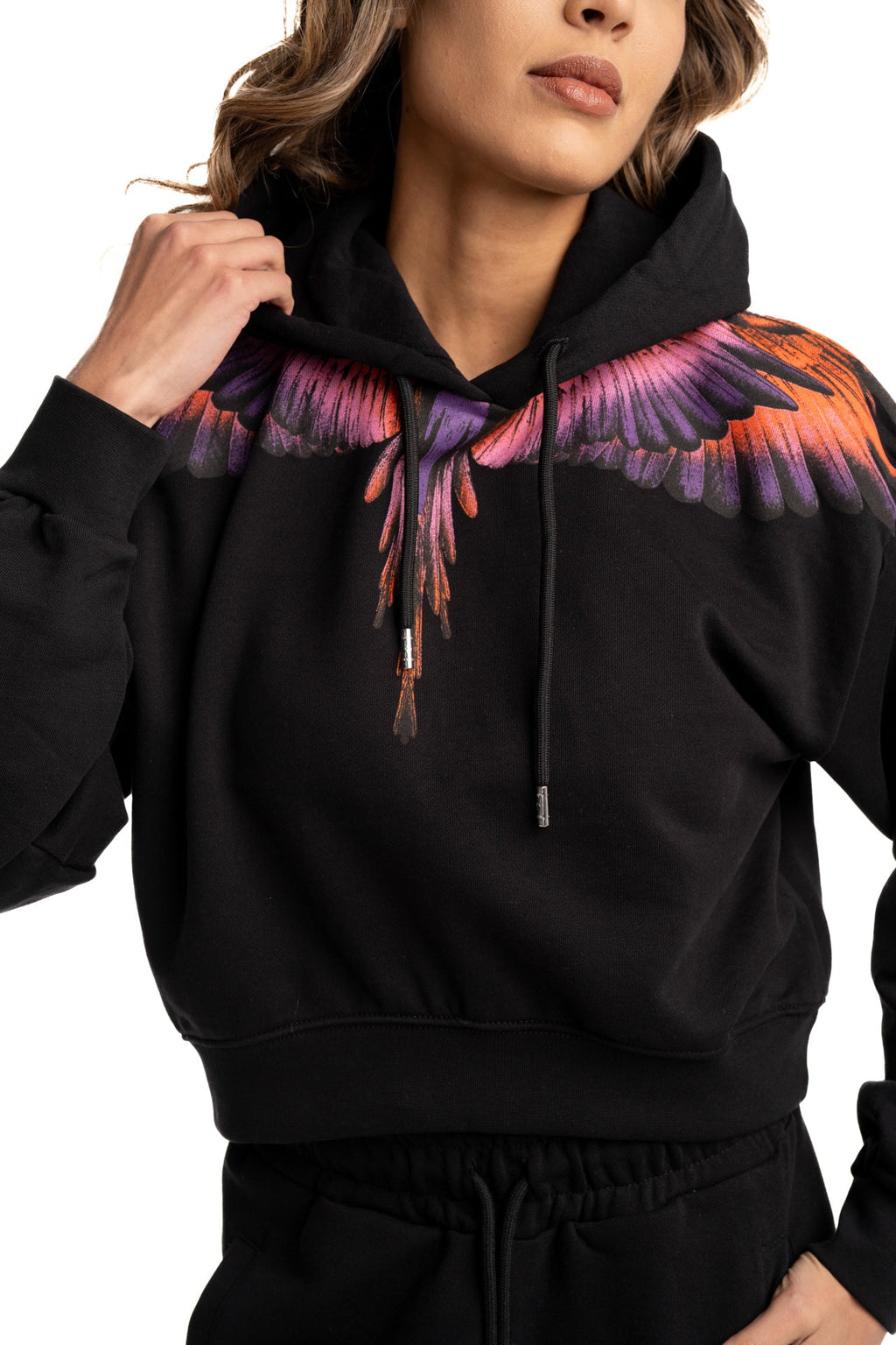 County of Milan Ladies Crop Sweater | 26ECM30100-Black/Orange