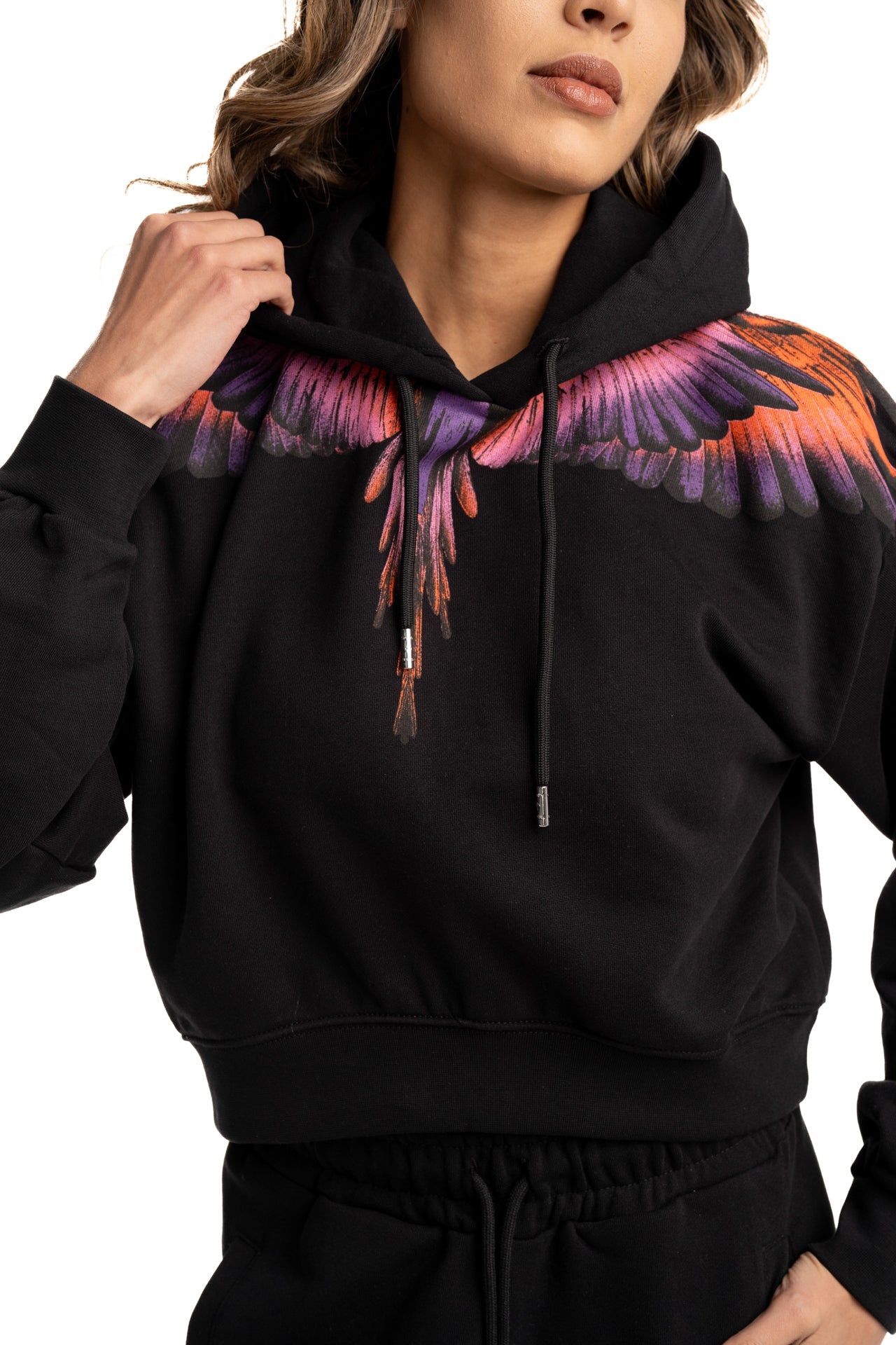 County of Milan Ladies Crop Sweater | 26ECM30100-Black/Orange