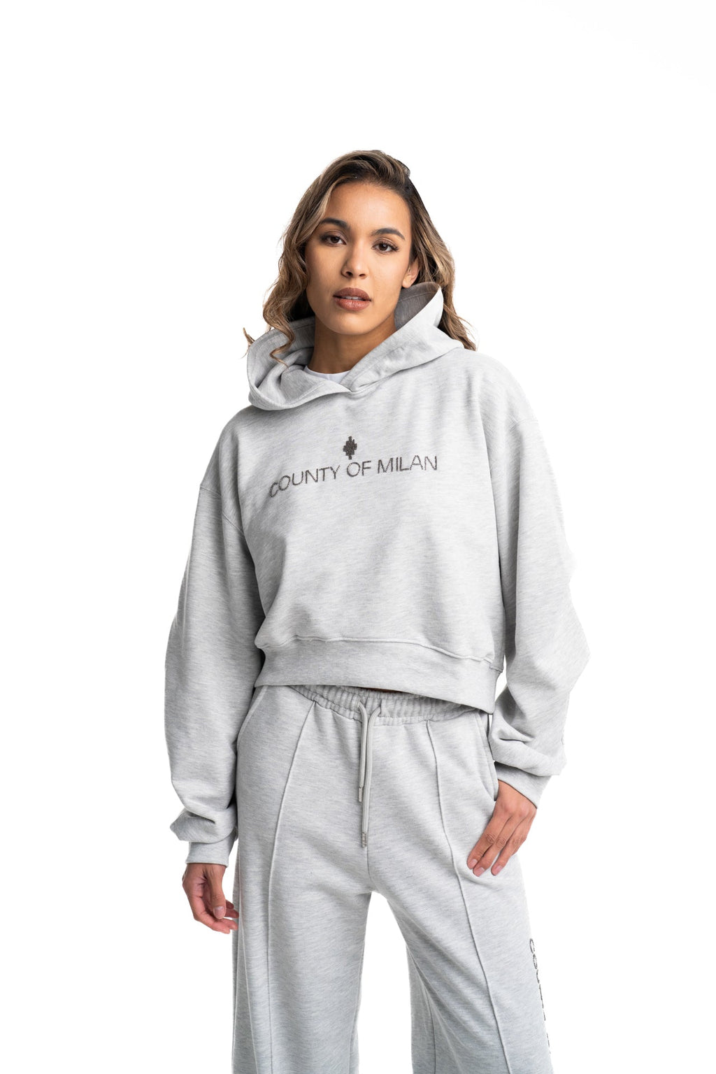 County of Milan Ladies Hoodie | 26ECM30128-Grey