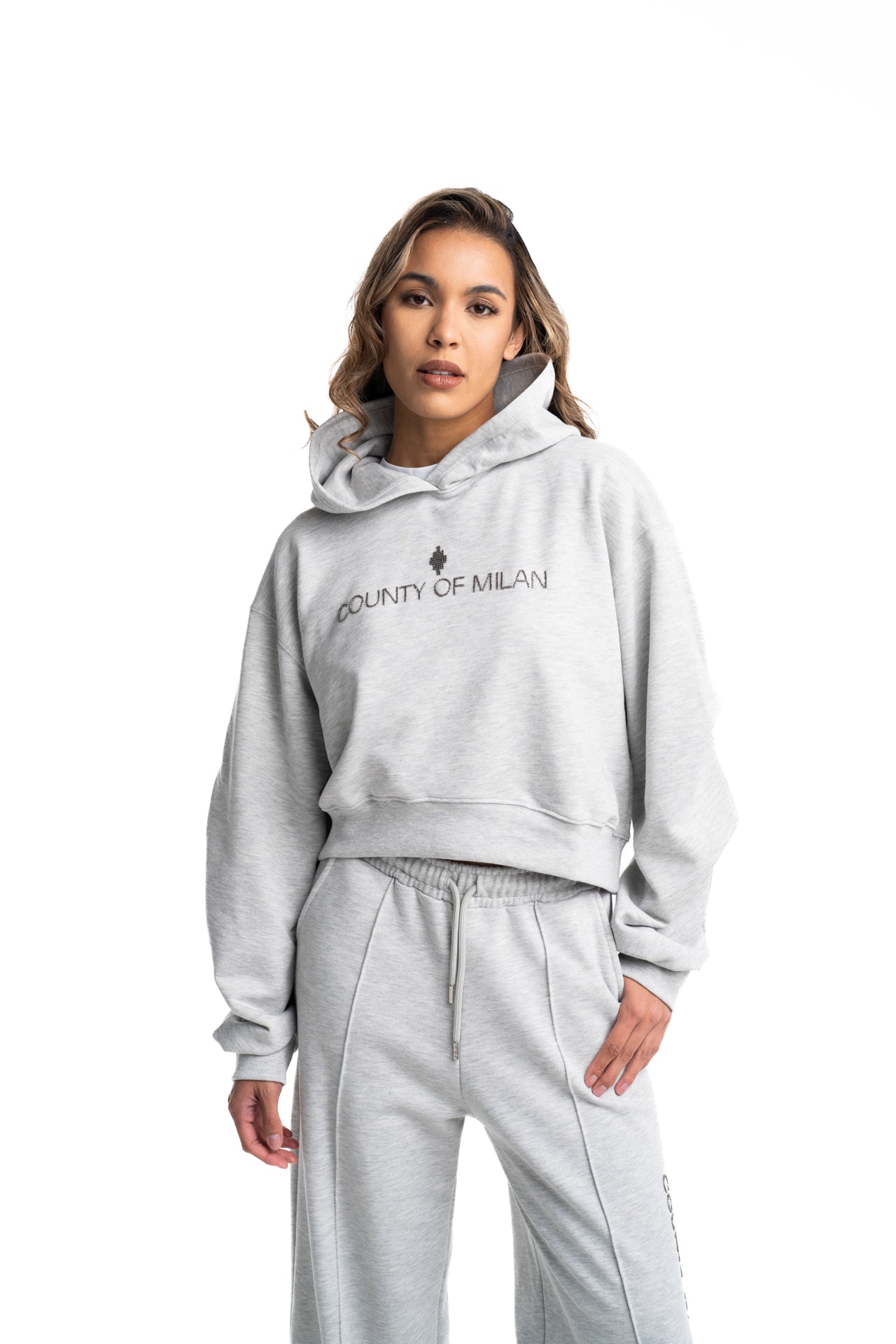 County of Milan Ladies Hoodie | 26ECM30128-Grey