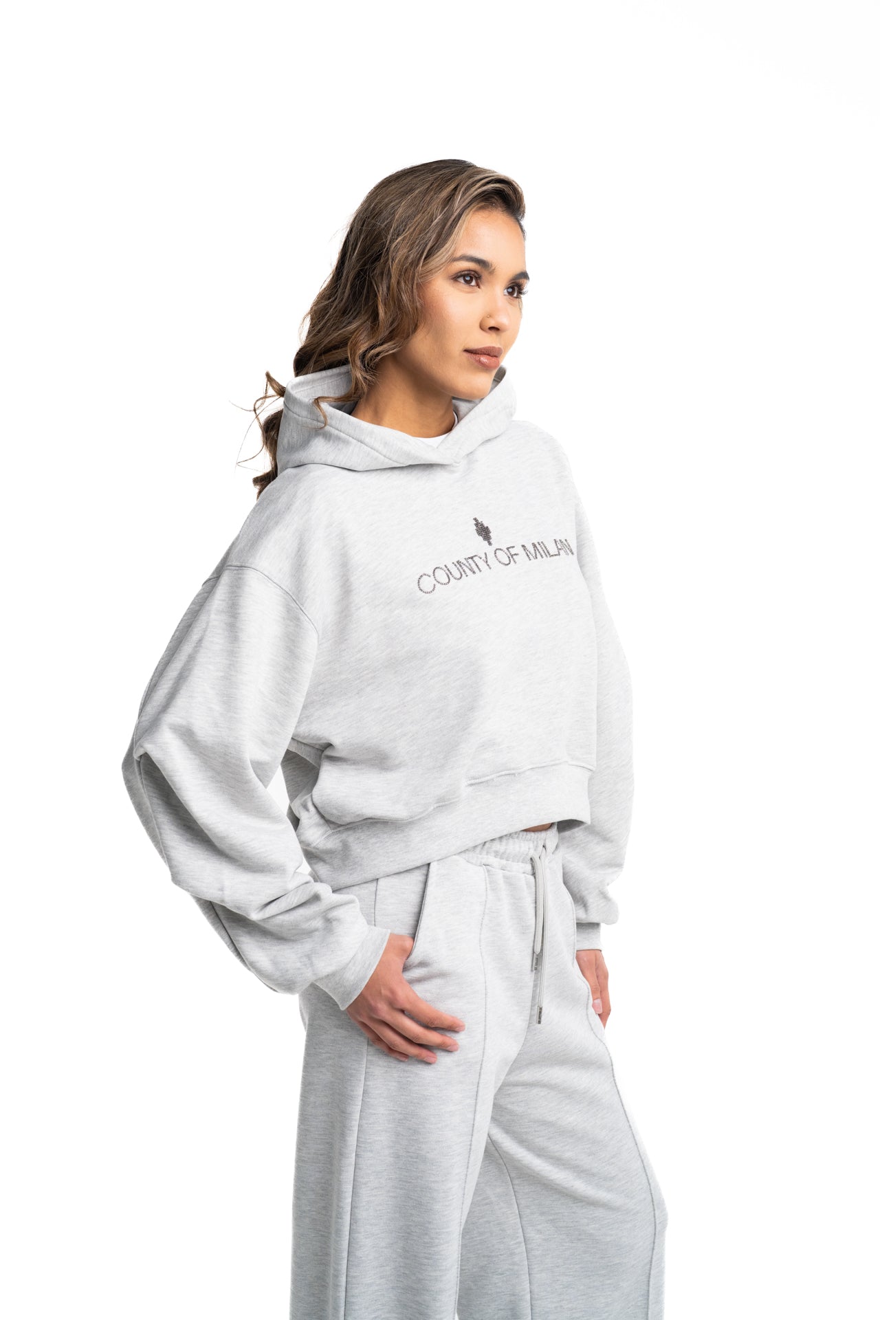 County of Milan Ladies Hoodie | 26ECM30128-Grey
