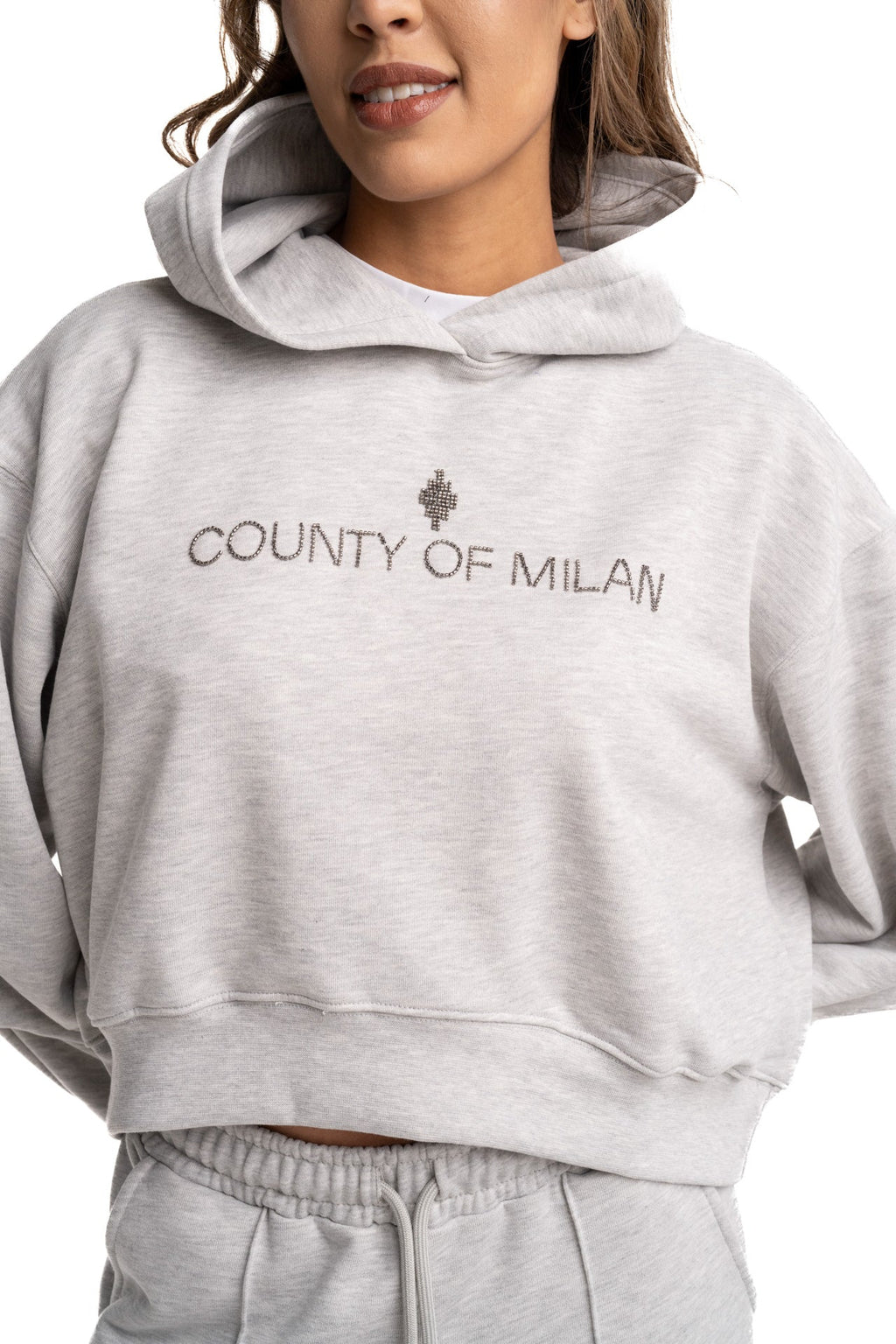 County of Milan Ladies Hoodie | 26ECM30128-Grey
