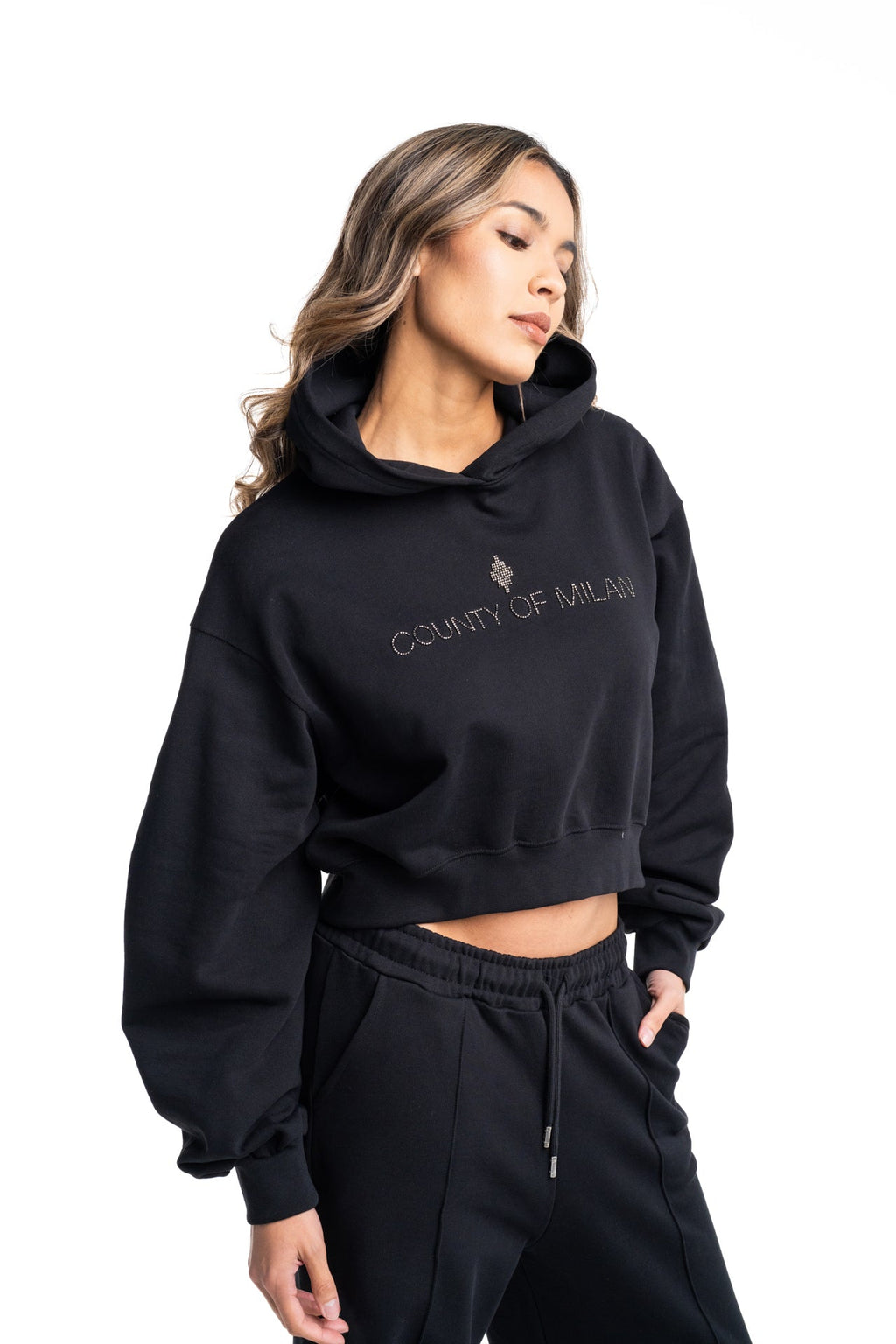 County of Milan Ladies Hoodie | 26ECM30128-Black