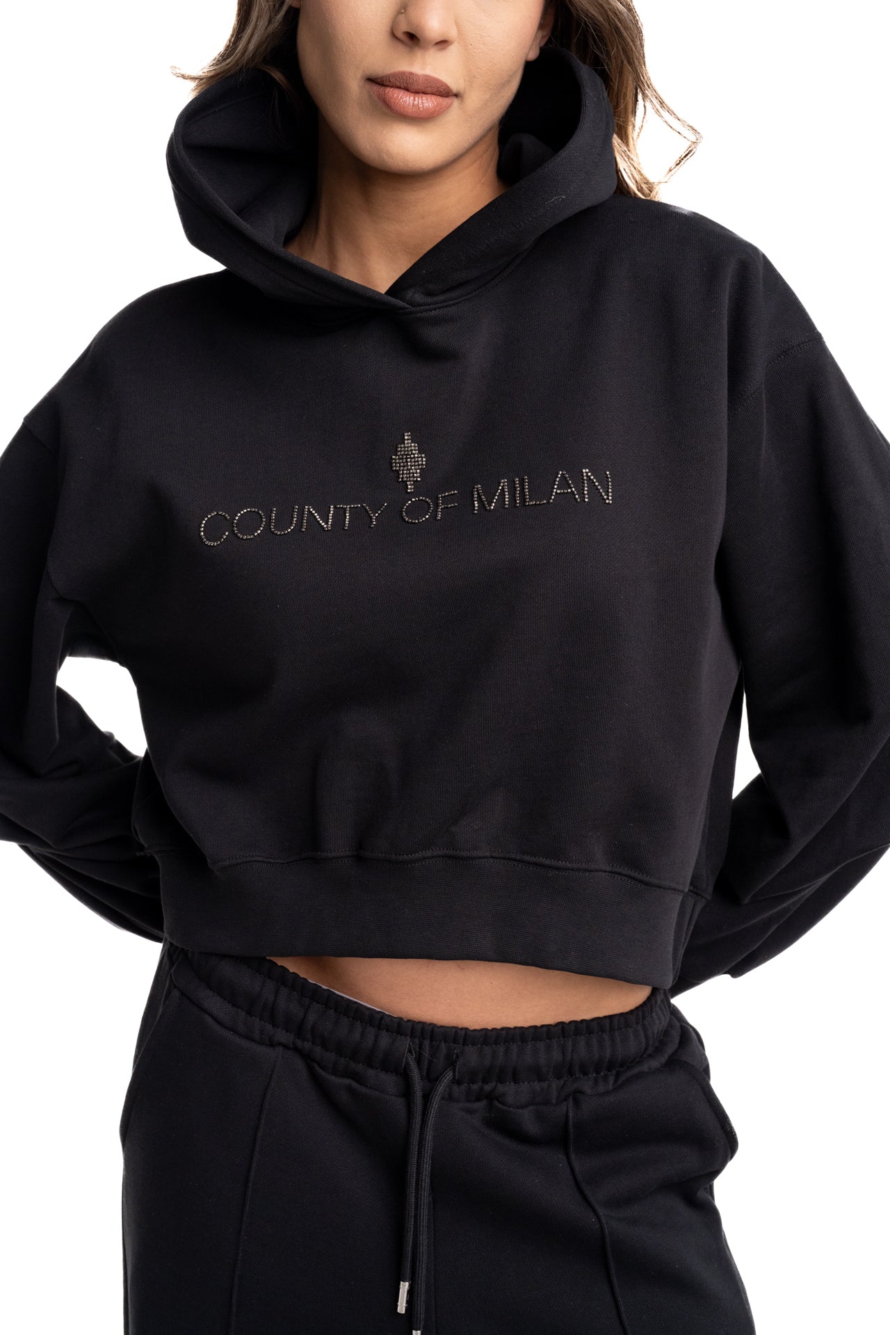 County of Milan Ladies Hoodie | 26ECM30128-Black