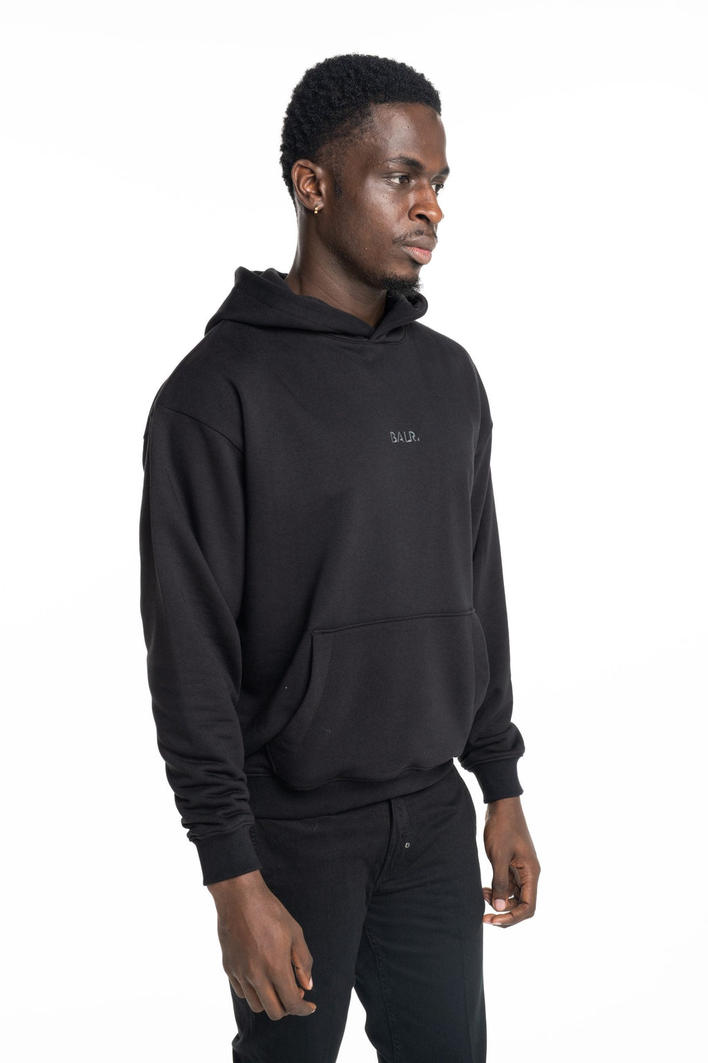 BALR Men's GOTL Crest Box Hoodie | B1261.1155-Jet Black